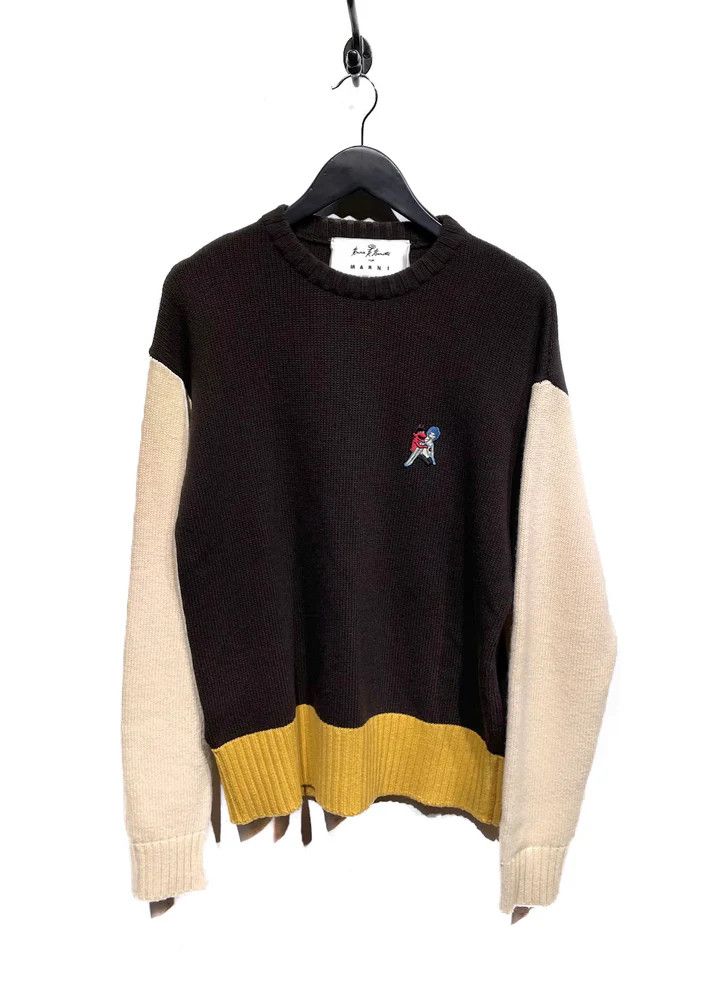 Marni Marni X Bruno Bozzetto Brown Wool Sweater Size US M / EU 48-50 / 2 - 2 Thumbnail