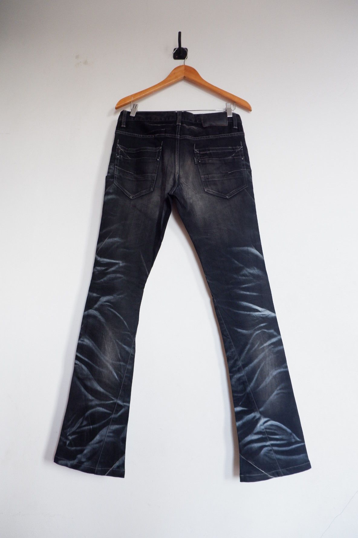 Tornado Mart Tornado Mart - Vkei Silver Clawed Marks Flared Jeans Size US 30 / EU 46 - 2 Thumbnail