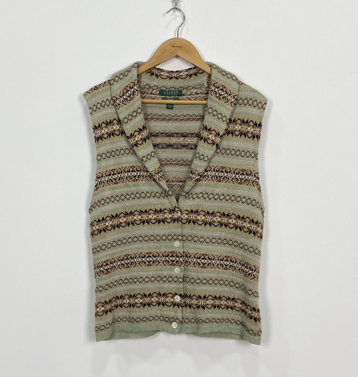 Lauren Ralph Lauren Lauren Ralph Lauren Exclusive Knitted Top Buttons Up Size XL / US 12-14 / IT 48-50 - 1 Thumbnail
