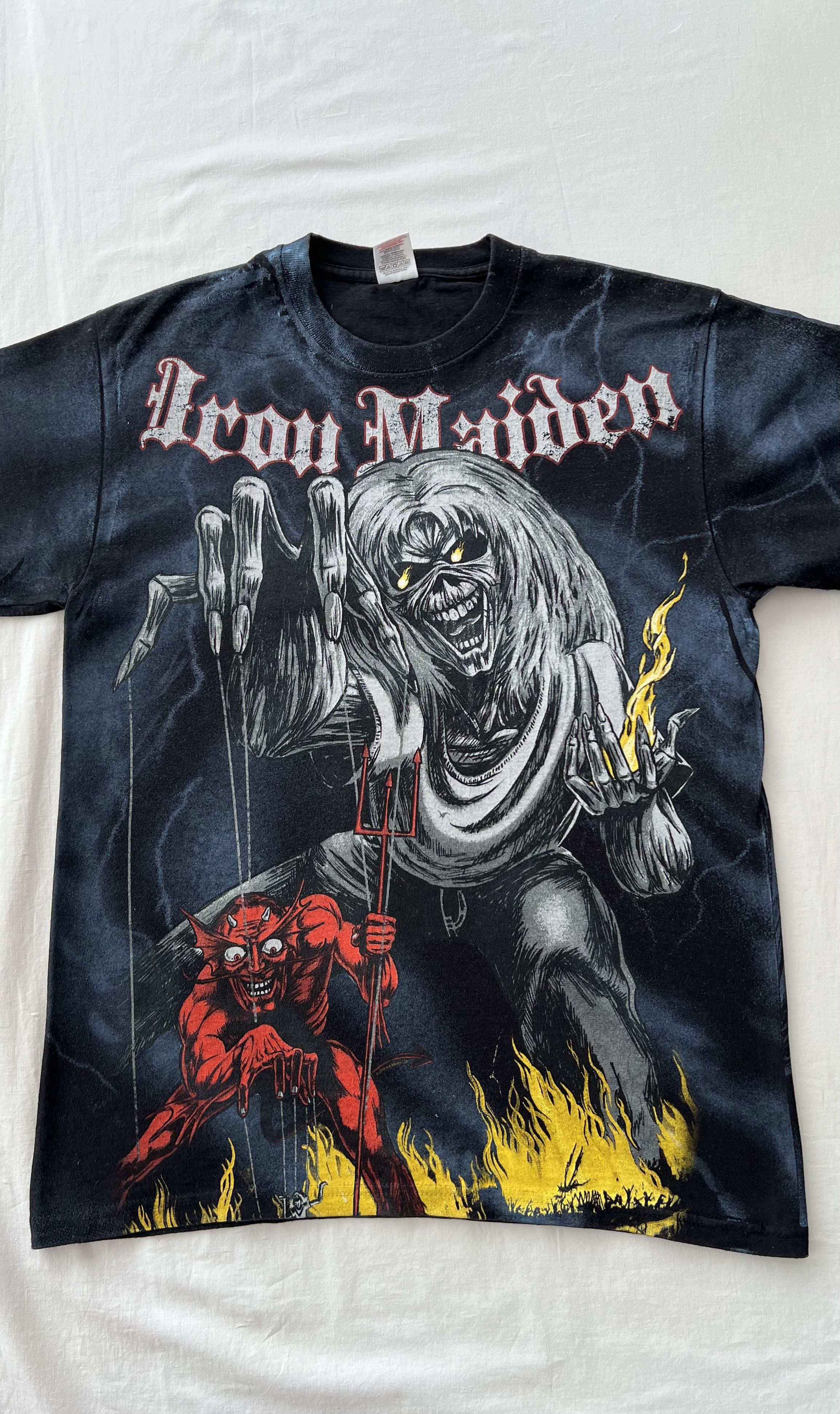 Band Tees Vintage 2010 Iron Maiden The Number of the Beast AOP T-shirt Size US M / EU 48-50 / 2 - 3 Thumbnail