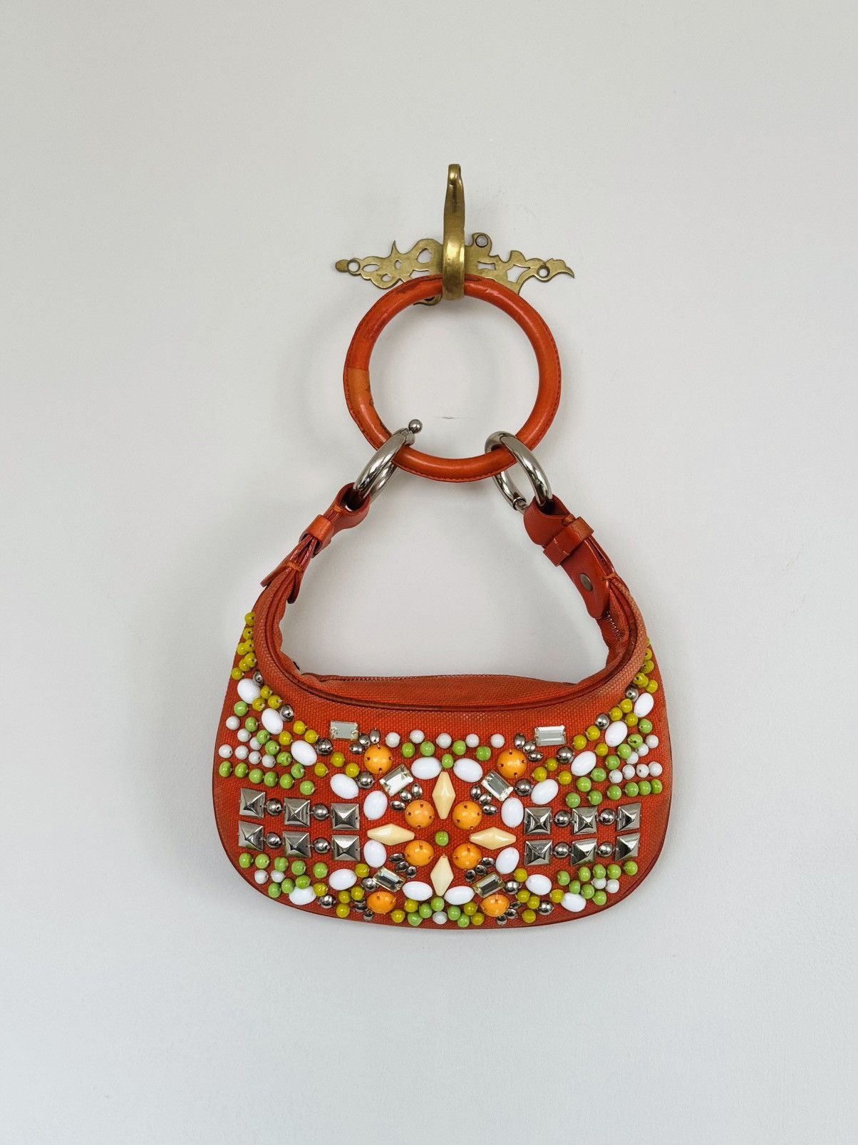 Chloe Vintage beaded Chloe Bracelet bag by Phoebe Philo orange Size ONE SIZE - 10 Thumbnail