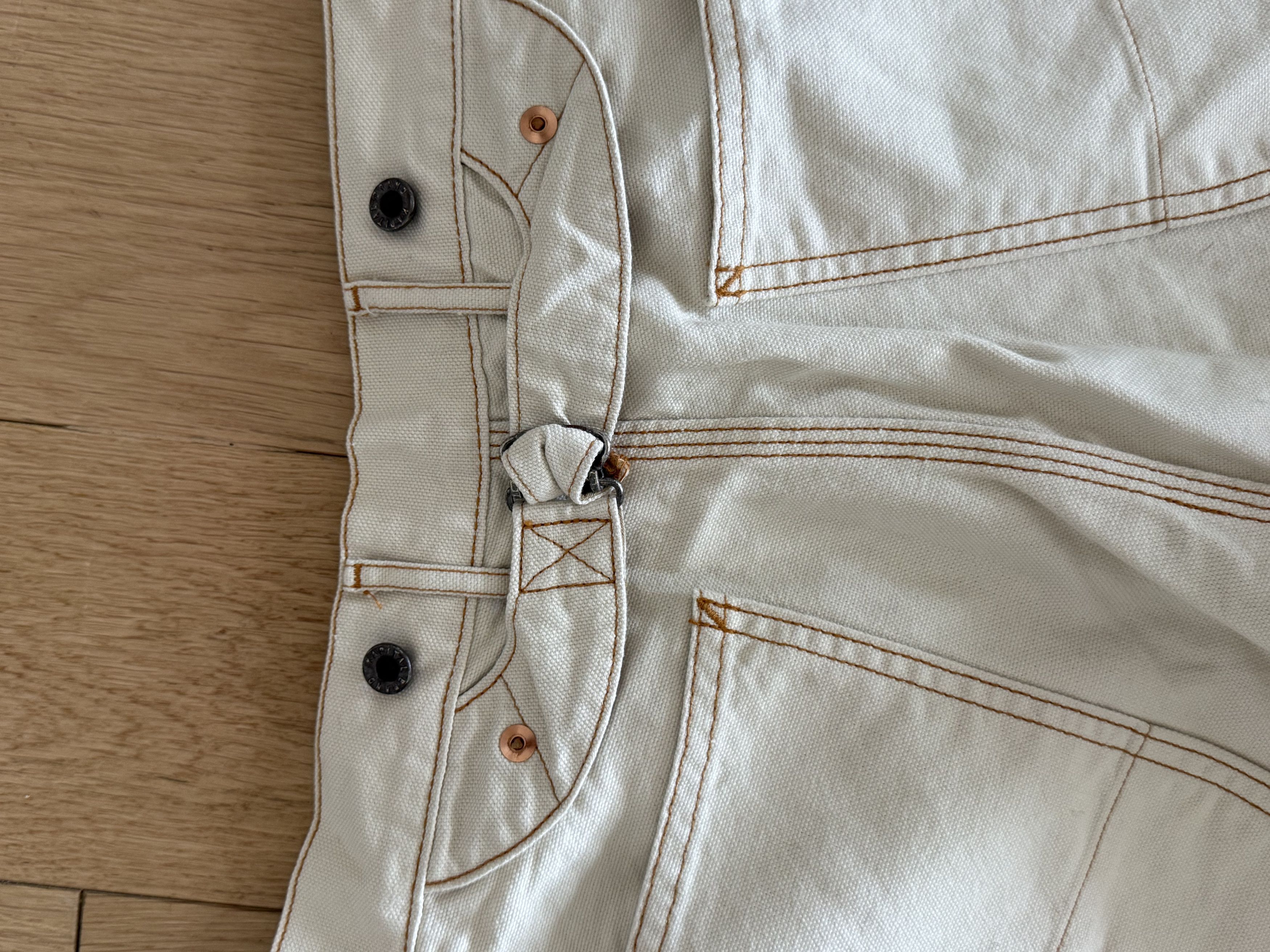 Kapital Kapital "WINDAY" Ecru Canvas Denim Painter Pant Size US 31 - 7 Thumbnail