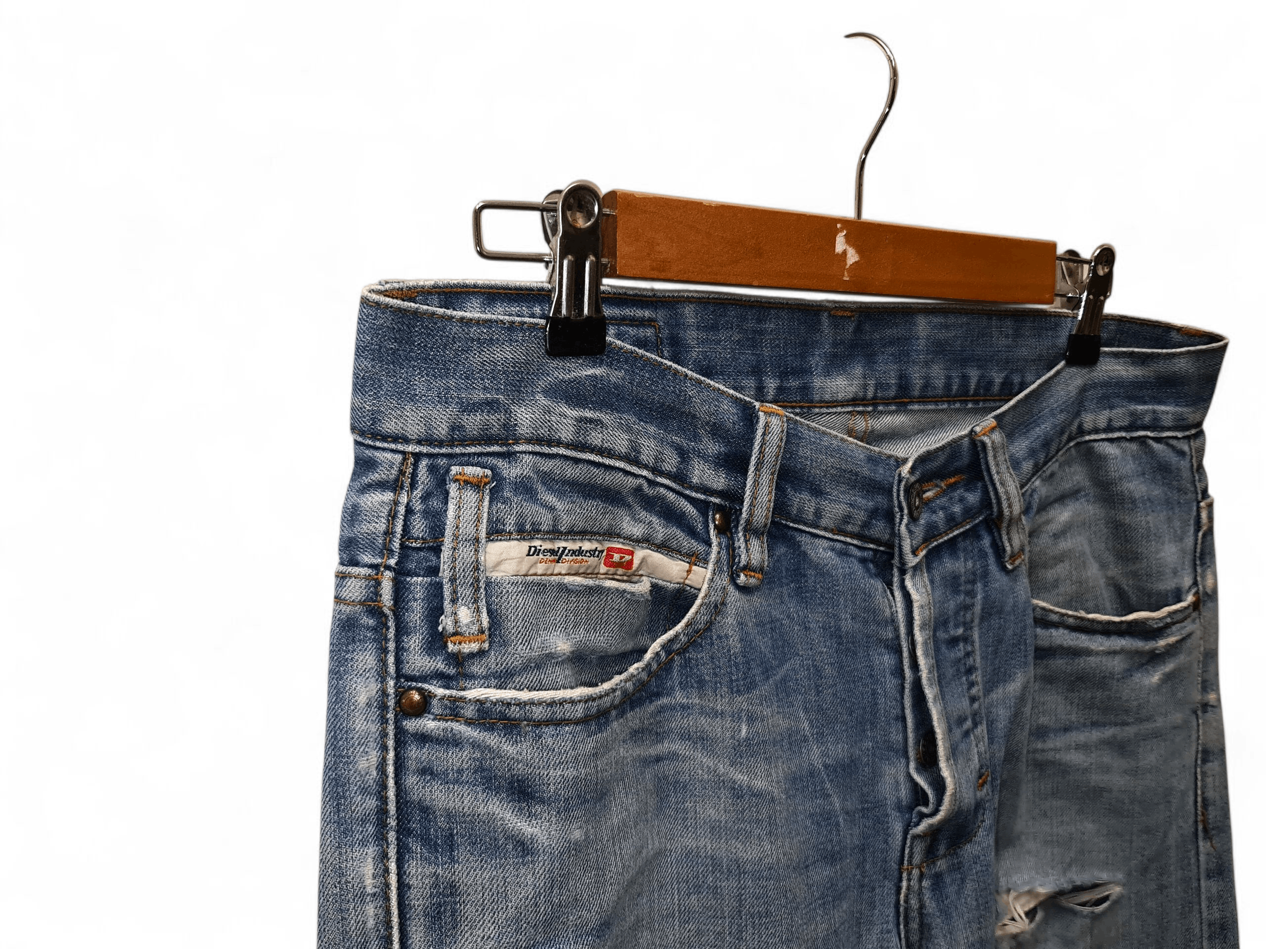 Diesel Vintage Diesel Blue Distressed Jeans Pants Size US 33 - 8 Thumbnail