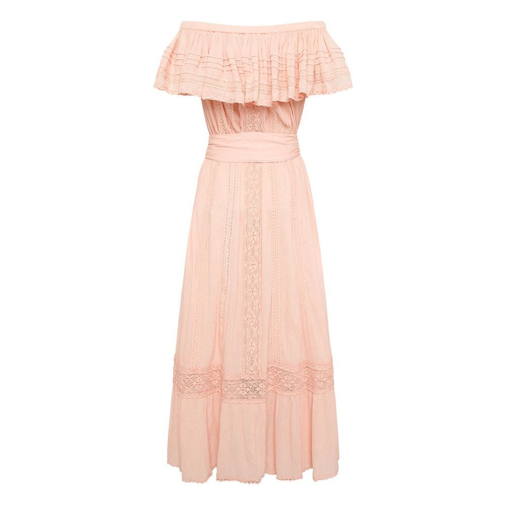 Free People New Spell Cassie Off The Shoulder Lace Gown $299 XS Pink Size XS / US 0-2 / IT 36-38 - 10 Thumbnail
