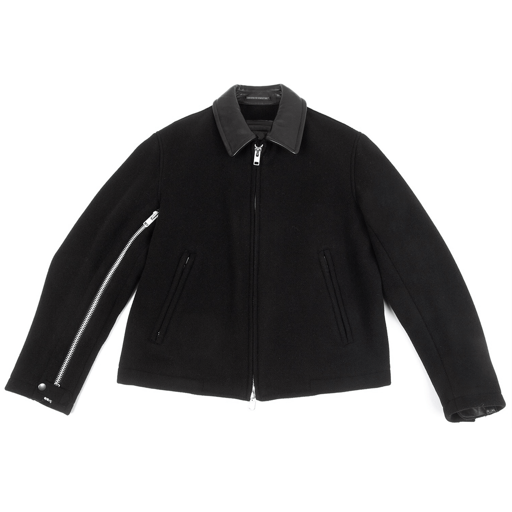 Yohji Yamamoto AW04 Back Zip & Leather Collar Jacket Size US L / EU 52-54 / 3 - 1 Thumbnail