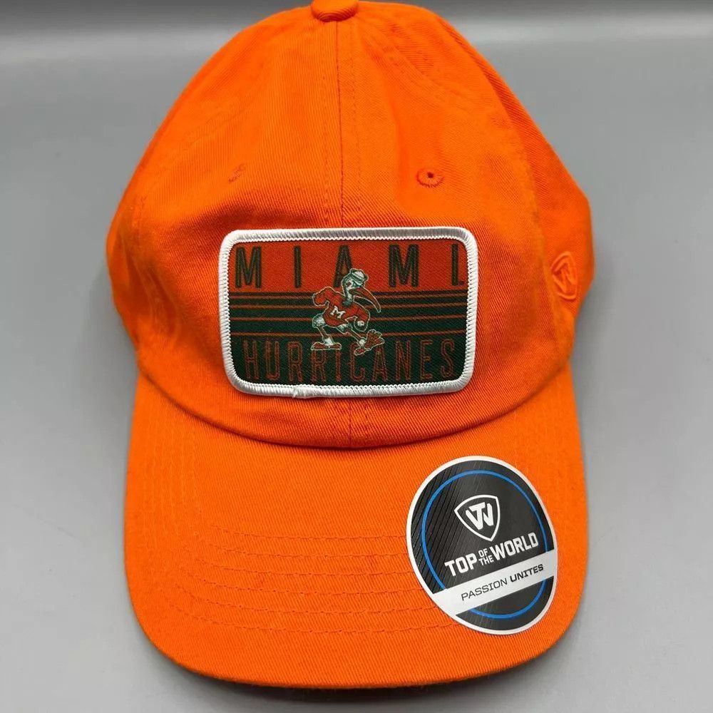 Top Of The World Miami Hurricanes Hat Men Top of the World Strap Back Cap Size ONE SIZE - 1 Thumbnail