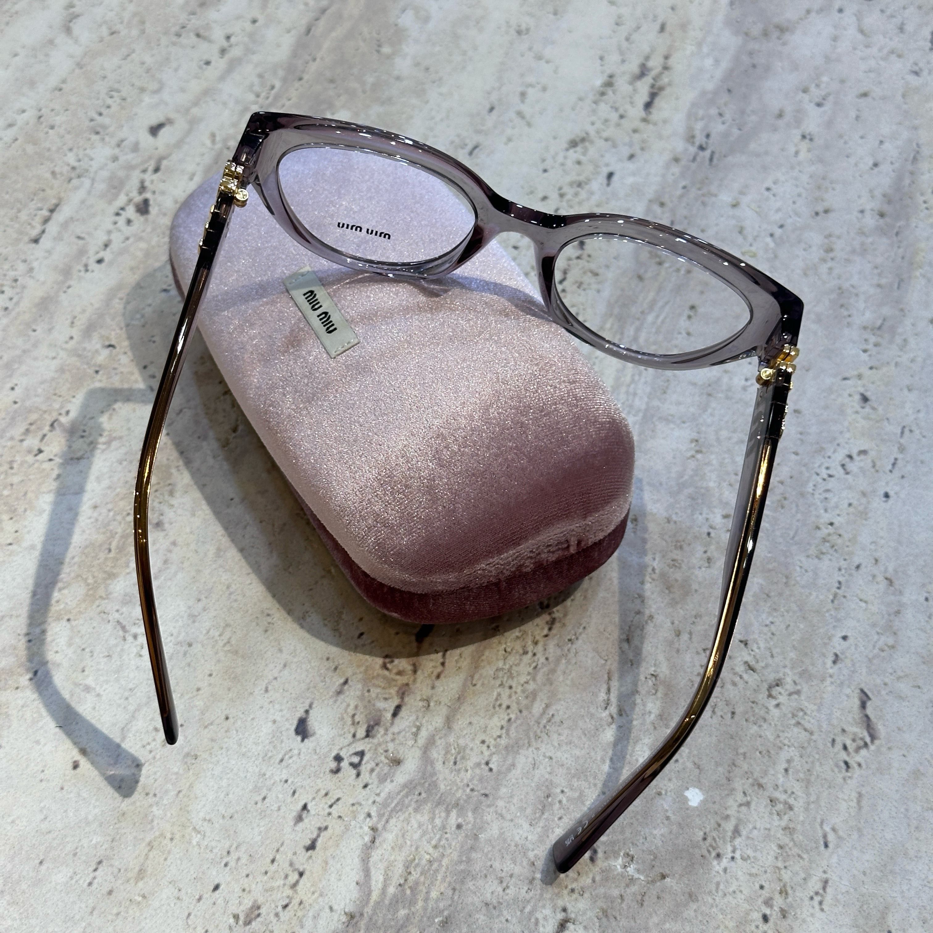 Miu Miu MIU MIU MU 01VV 12W1O1 Eyeglasses Size ONE SIZE - 4 Thumbnail