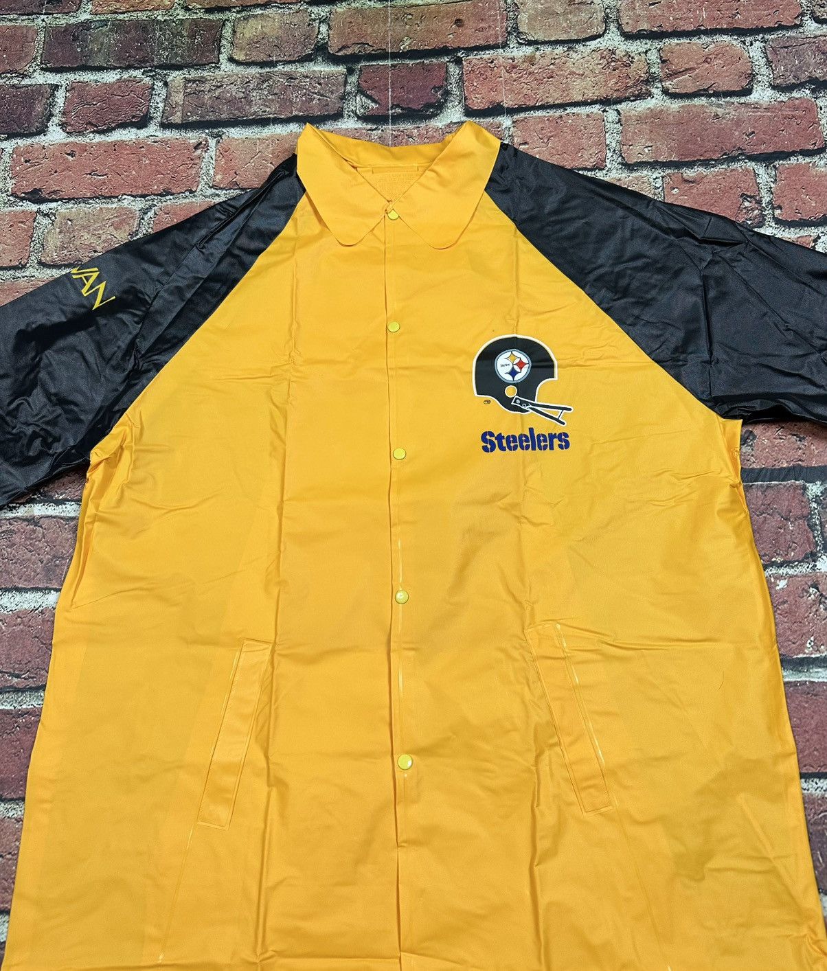 NFL Vintage 70s/80s Sears Pittsburgh Steelers Vinyl Rain Coat Size US XL / EU 56 / 4 - 5 Thumbnail
