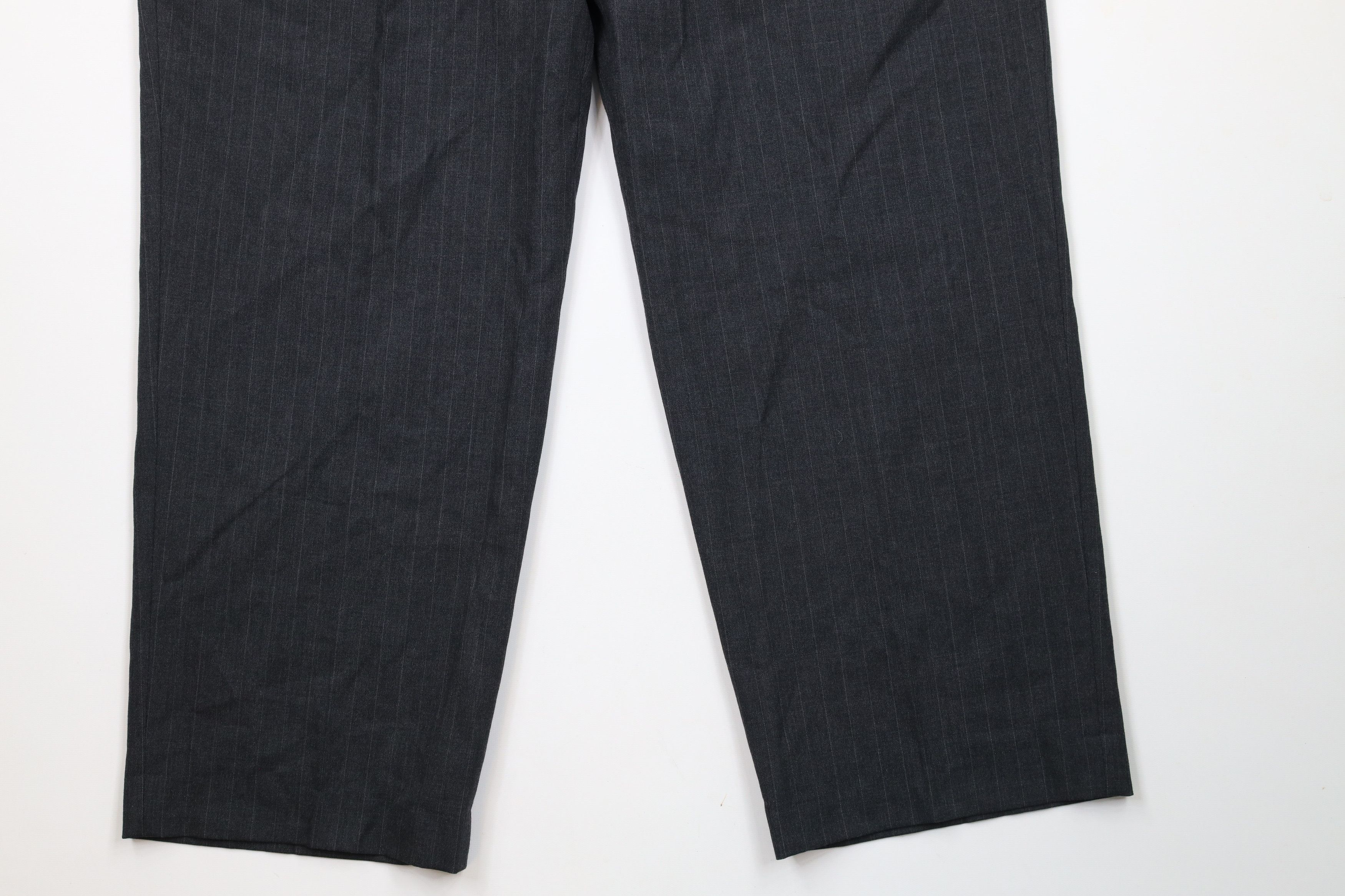 Vintage Vintage 90s Streetwear Wool Pinstriped Wide Leg Chino Pants Size US 40 / EU 56 - 4 Thumbnail