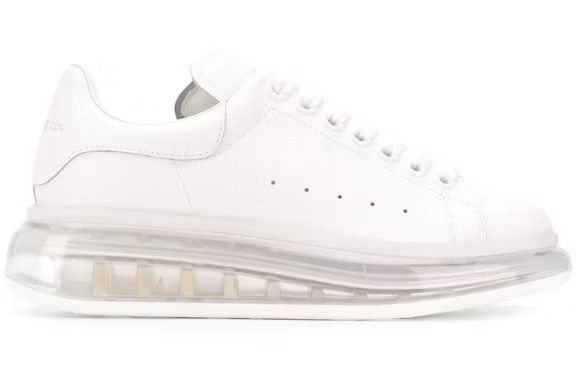 Alexander McQueen o1w1db10925 Oversized Transparent Sole Sneaker in White Size US 7.5 / IT 37.5 - 1 Thumbnail
