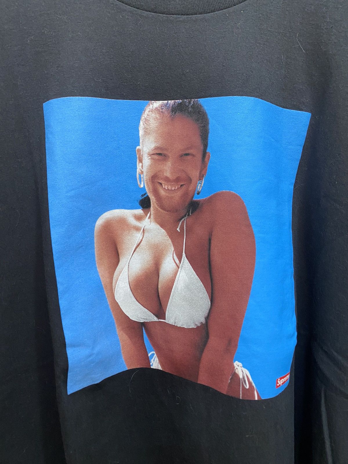 Supreme Supreme T-shirt, size XL, black, with print, used, Size US XL / EU 56 / 4 - 3 Thumbnail