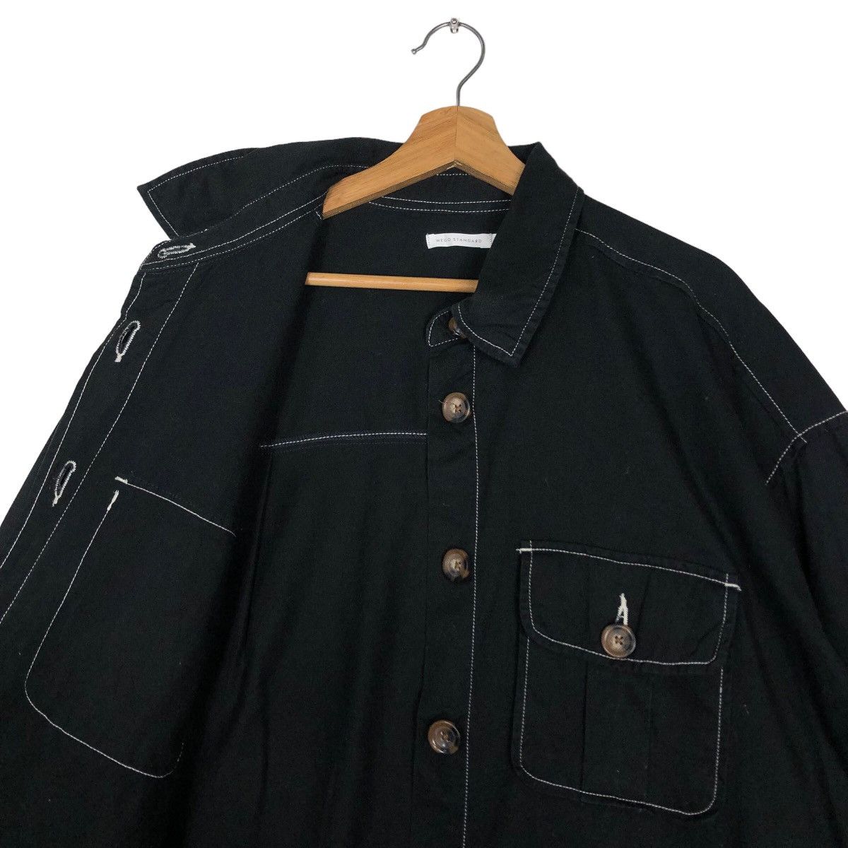 Japanese Brand 🔥Vtg Chore Jacket Wego Standard Black Issey Miyake Design Size US L / EU 52-54 / 3 - 10 Thumbnail