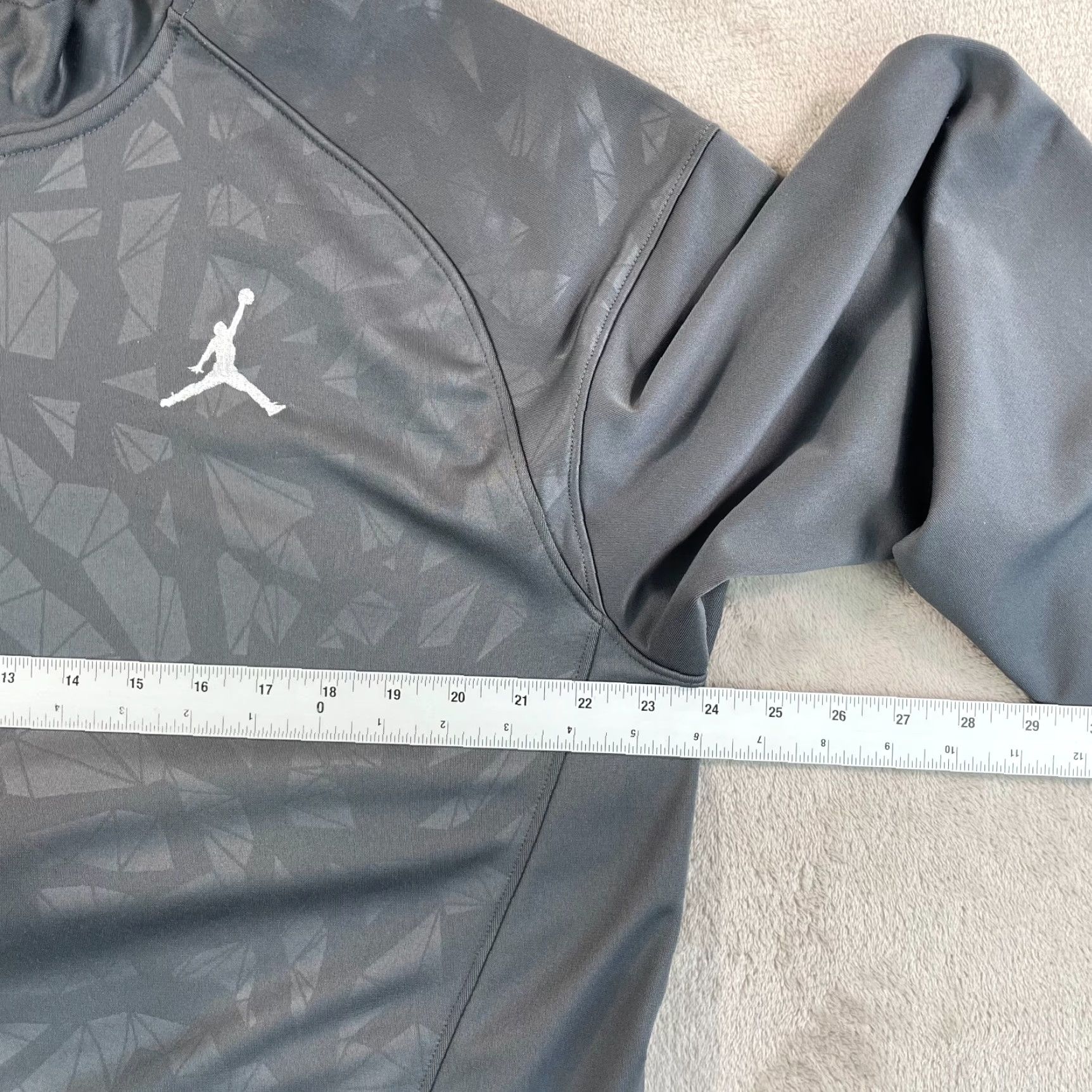 Nike Nike Jordan Flight Track Jacket Men XL Grey Full Zip Jumpman Logo Geometric Ventilated Pockets All Seasons Size US XL / EU 56 / 4 - 6 Thumbnail