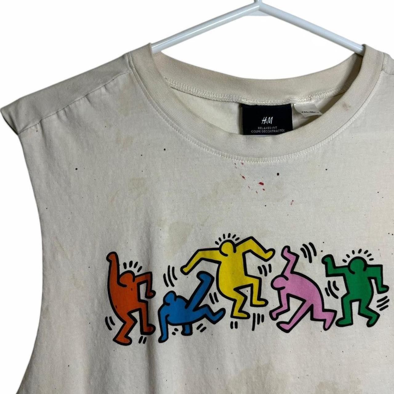 H&M × Keith Haring H&M Keith Haring Trashed White Sleeveless Graphic Tee Size US M / EU 48-50 / 2 - 2 Thumbnail
