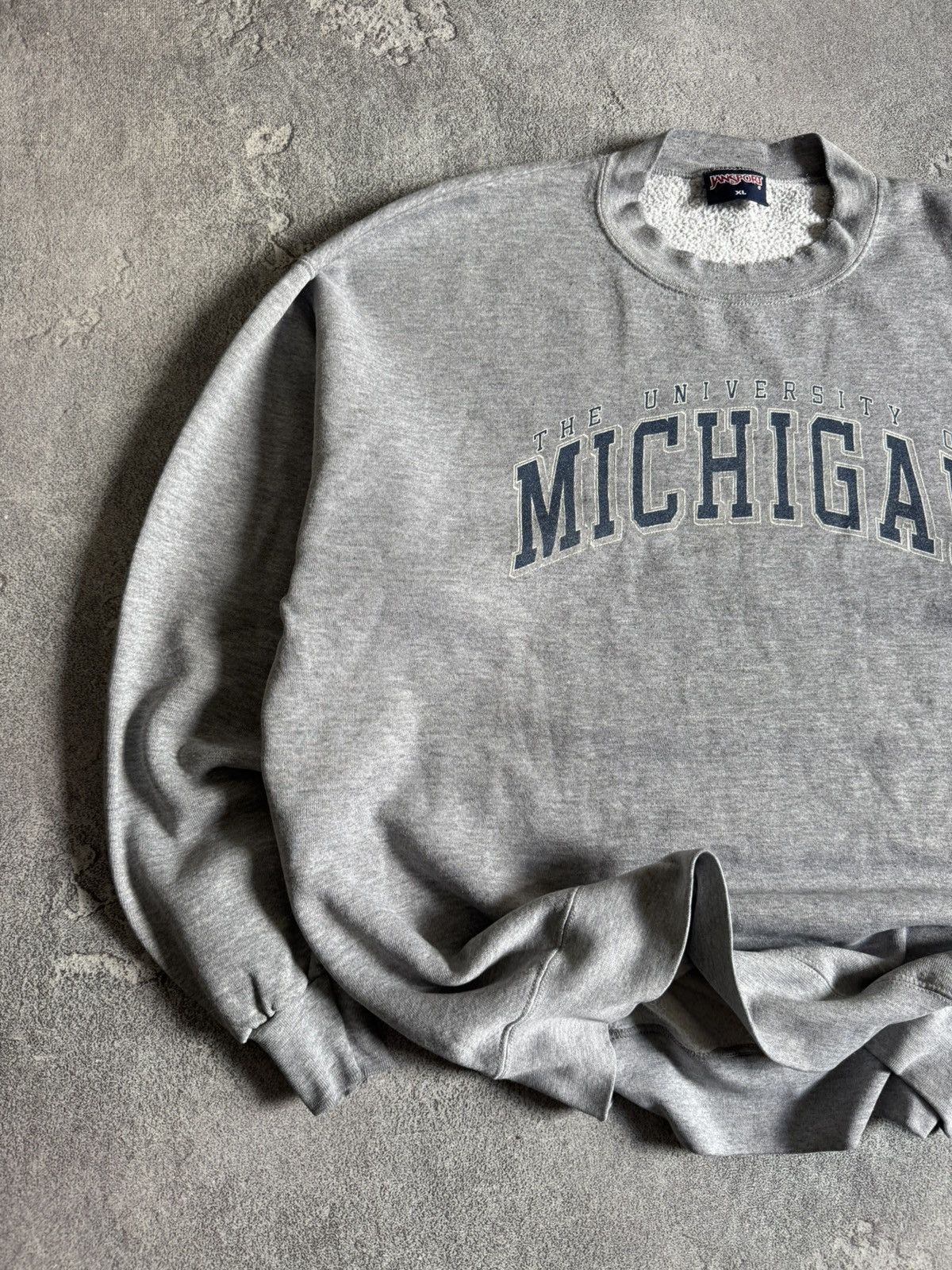 Jansport × Vintage JanSport XL Michigan university thrashed sweatshirt jumper Size US XL / EU 56 / 4 - 3 Thumbnail