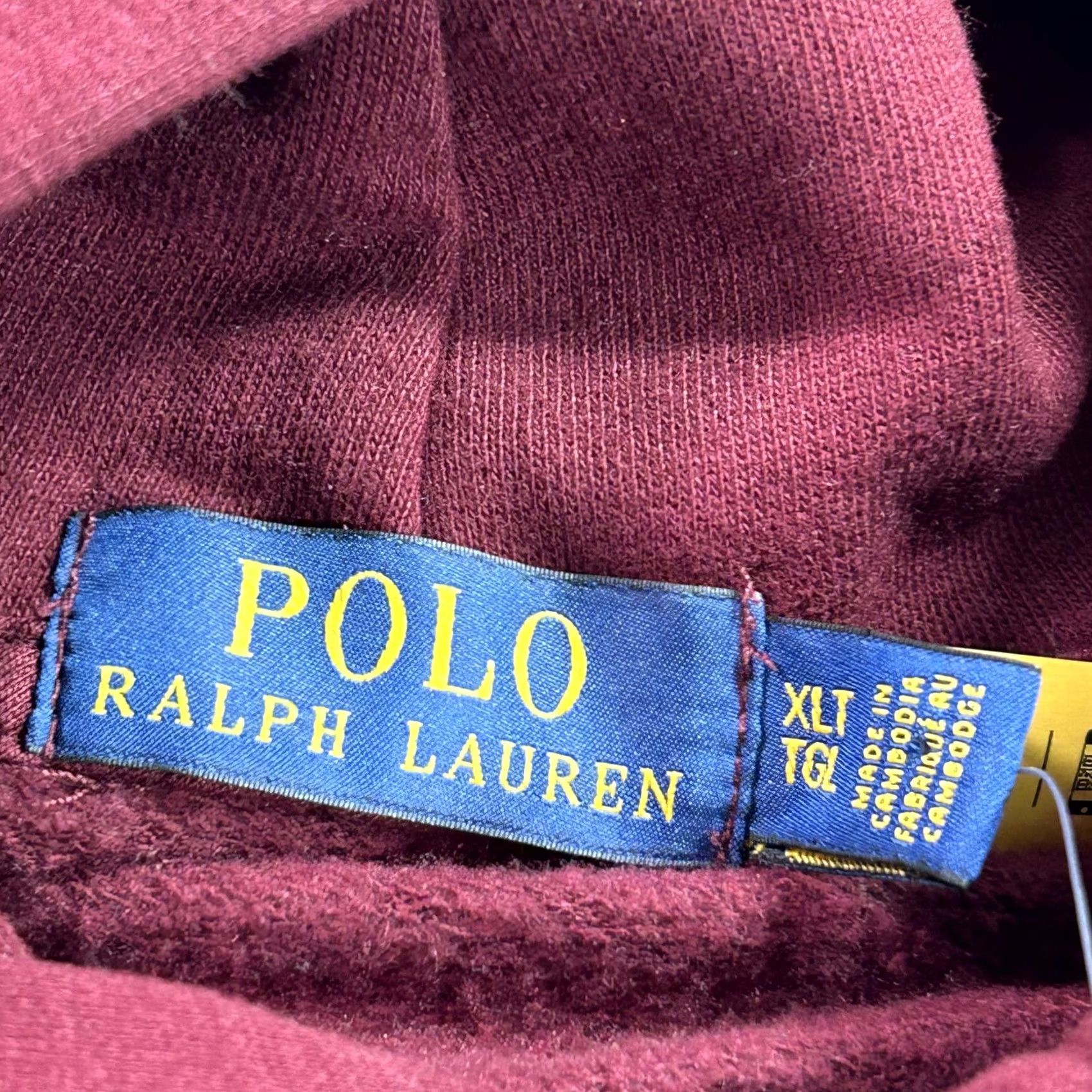 Polo Ralph Lauren Polo Ralph Lauren Hoodie Mens XLT Red Embroidered Polo Match Graphic Print Pocketed Fleece Sweatshirt Size US XL / EU 56 / 4 - 6 Thumbnail