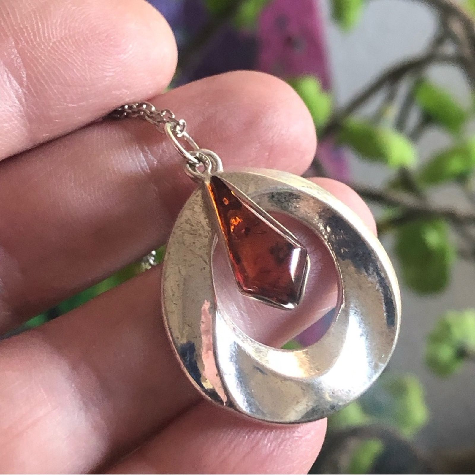 Handmade Handcrafted repurpose genuine amber 925 necklace Size ONE SIZE - 2 Thumbnail