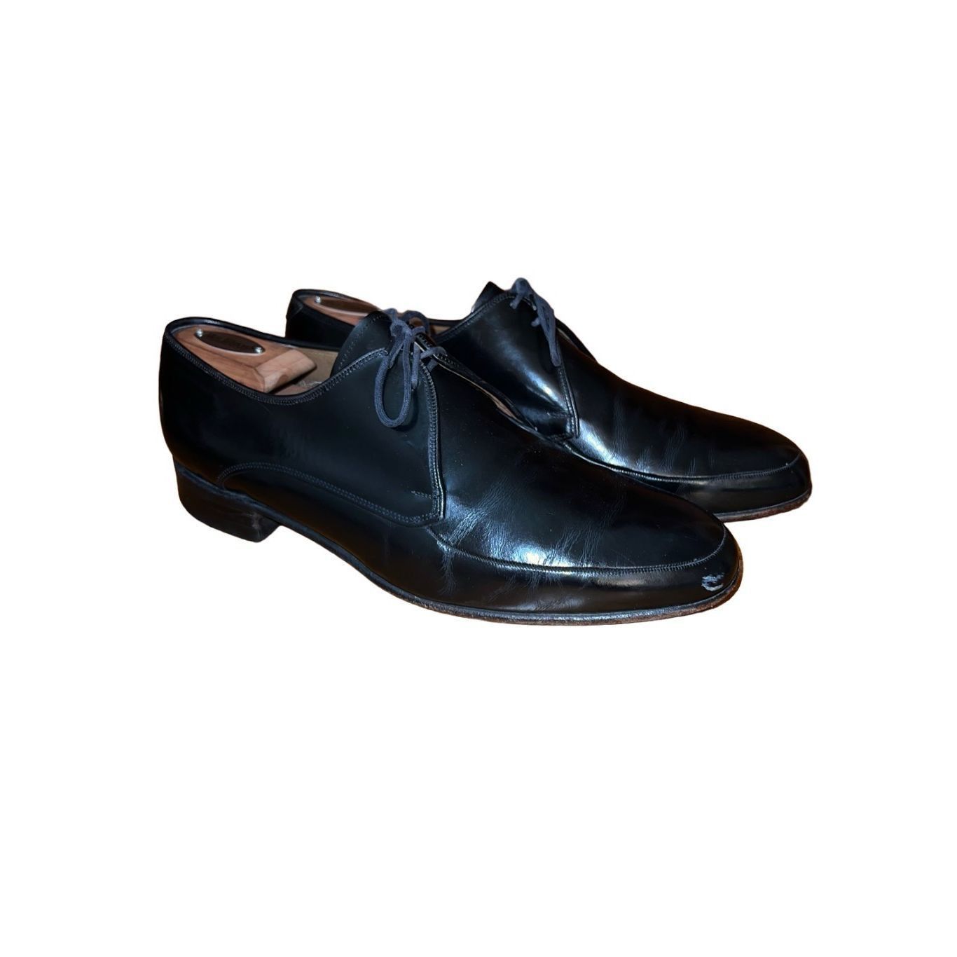 Barkers Barkers Shoes Handmade Black 2 Eyelet Derby Dress Shoes 9.5 Size US 9.5 / EU 42-43 - 1 Thumbnail