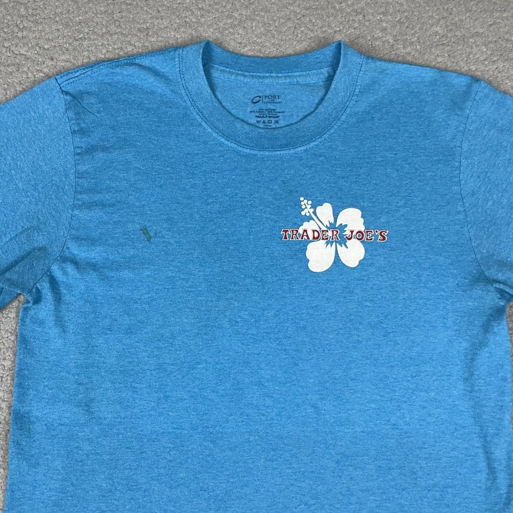 Vintage VINTAGE Trader Joe's Shirt Unisex Adults S Teal Blue Logo Hibiscus Size US S / EU 44-46 / 1 - 2 Thumbnail
