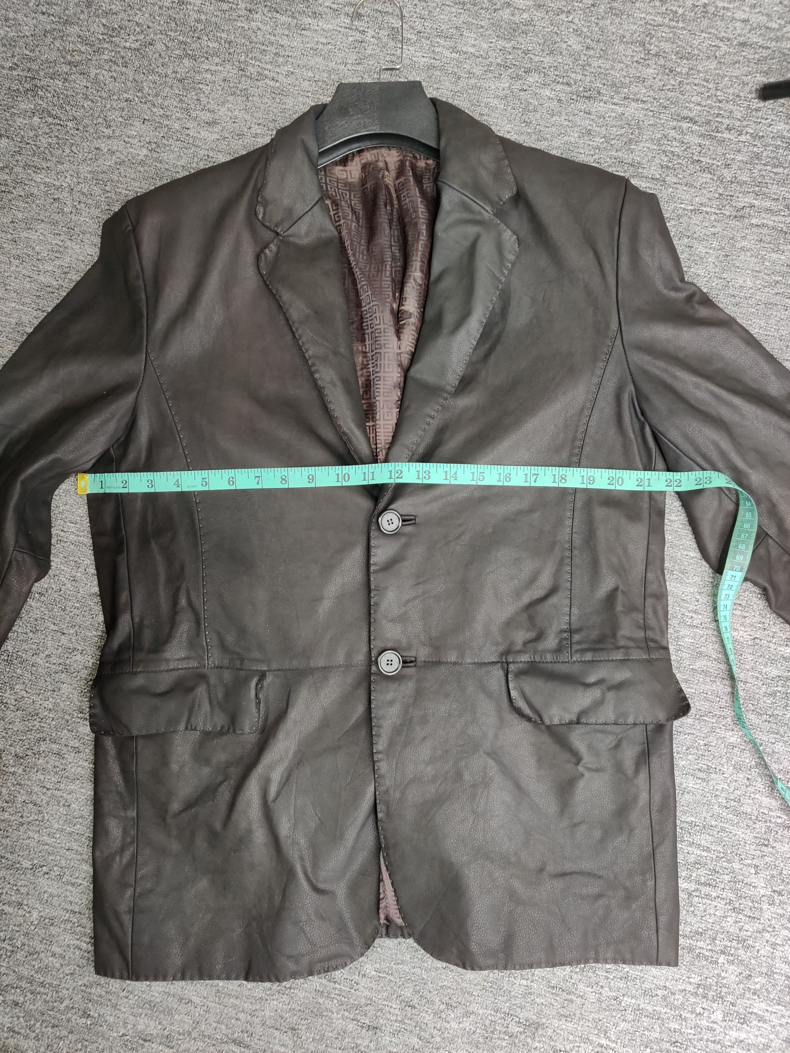 Givenchy Vintage Givenchy Brown Leather Blazer Coat Jacket Size US L / EU 52-54 / 3 - 18 Thumbnail