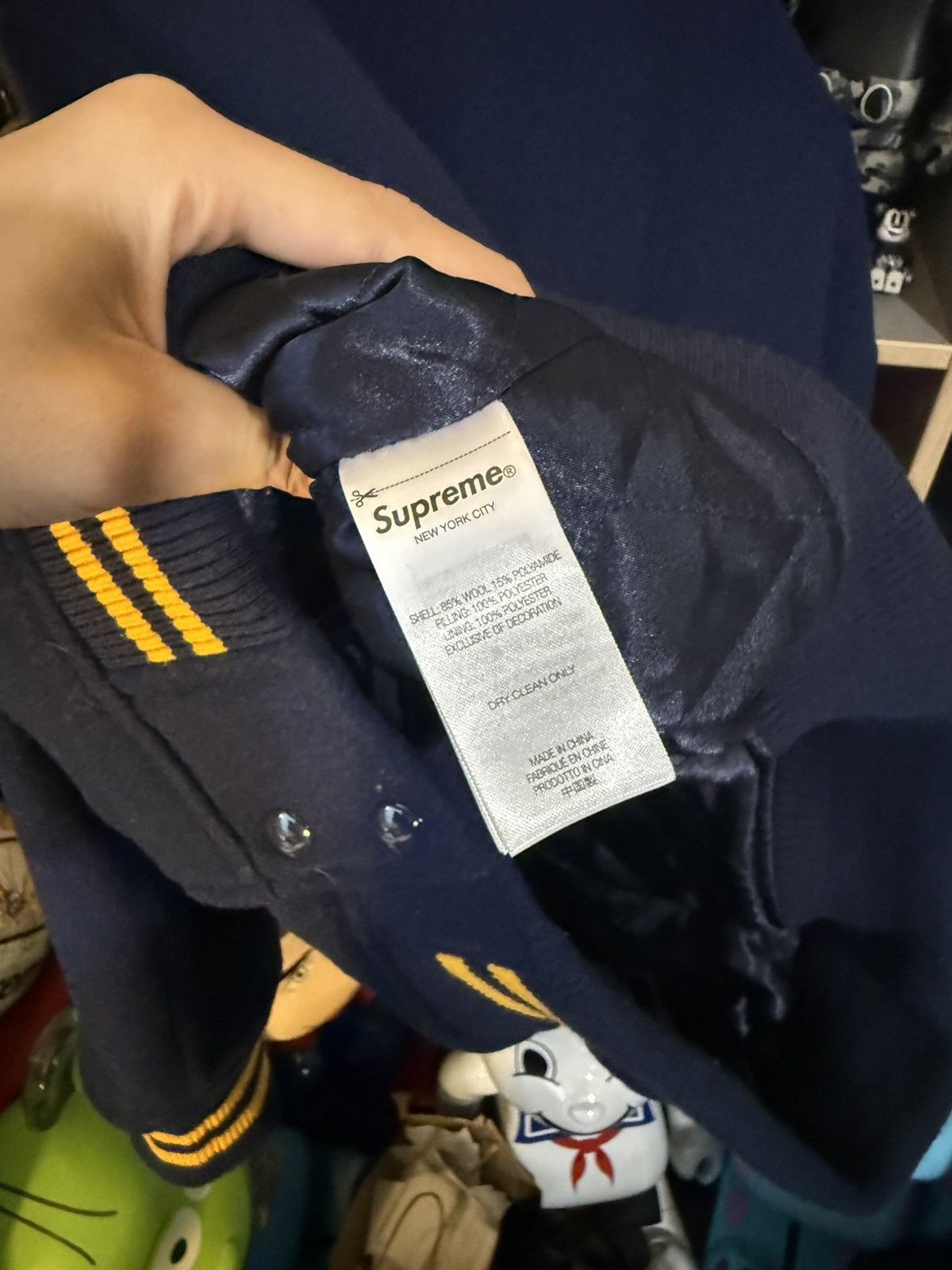 Supreme Supreme Vervitas Navy/Yellow Varsity Jacket Size US M / EU 48-50 / 2 - 5 Thumbnail