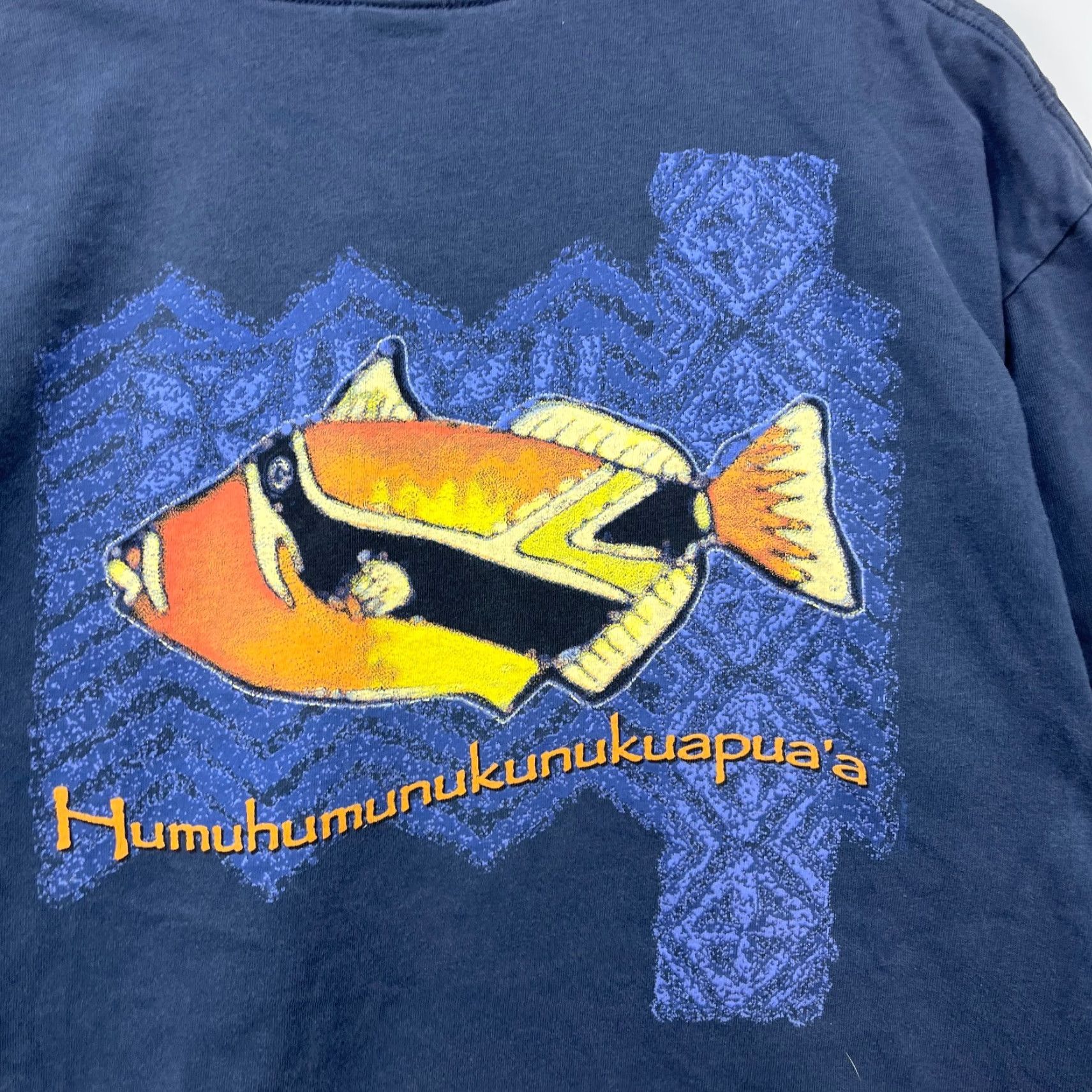 Vintage VINTAGE Crazy Shirts Shirt Men XL Blue 90s Hawaii Kaua'i Fish T-Shirt Size US XL / EU 56 / 4 - 3 Thumbnail