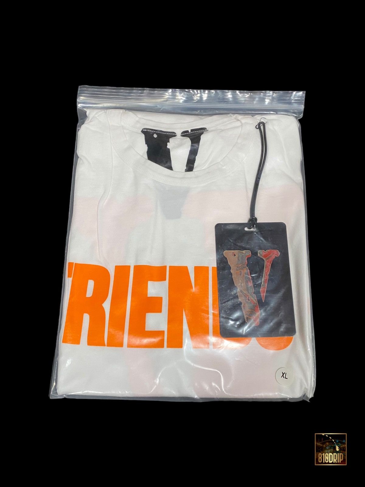 Vlone Vlone Orange Friends Tee White (XL) Size US XL / EU 56 / 4 - 4 Thumbnail