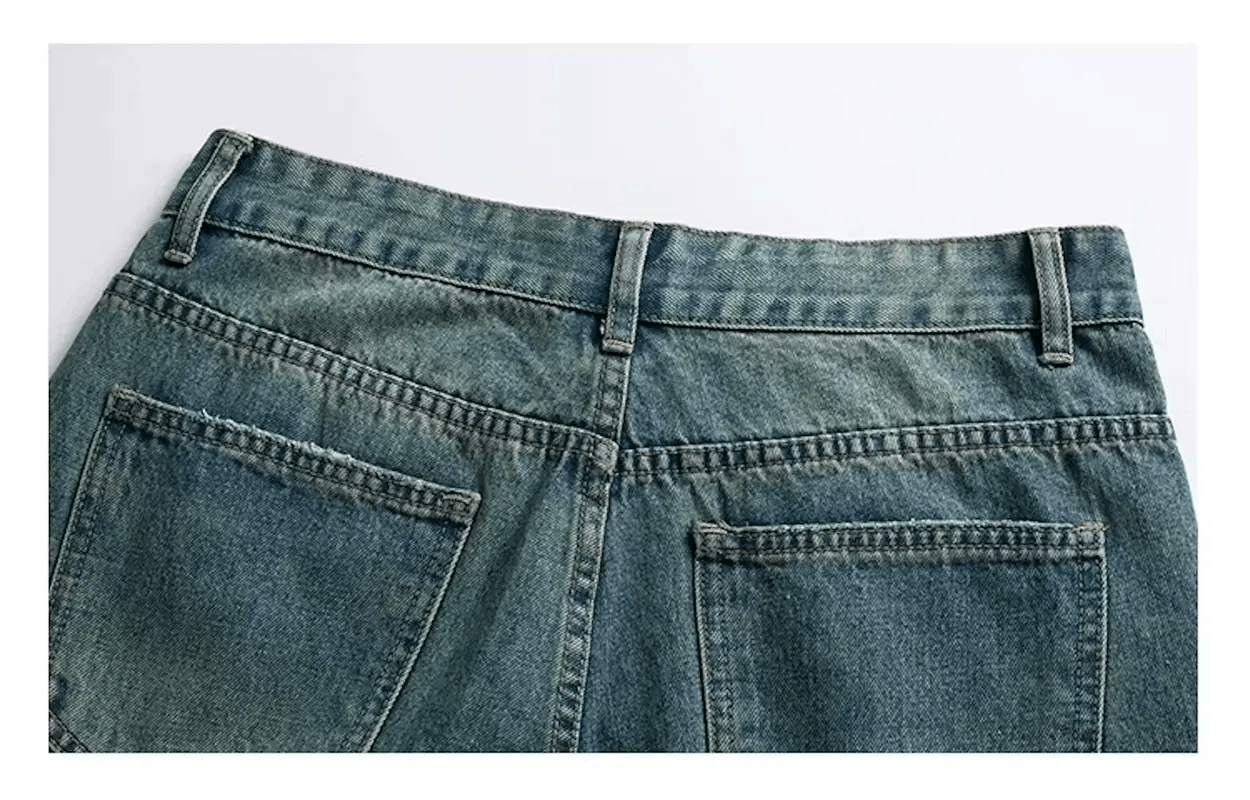 Japanese Brand × Vintage Washed Green Relaxed Wide Leg Jeans Size US 32 / EU 48 - 5 Thumbnail