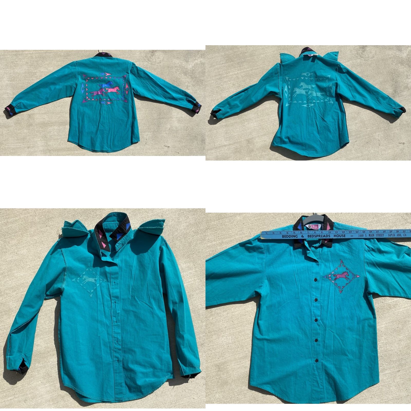 Vintage Vtg Cameo Rose Western Southwestern Shirt Top Blouse Horses 80s 90s Cowgirl XS Size XS / US 0-2 / IT 36-38 - 10 Thumbnail