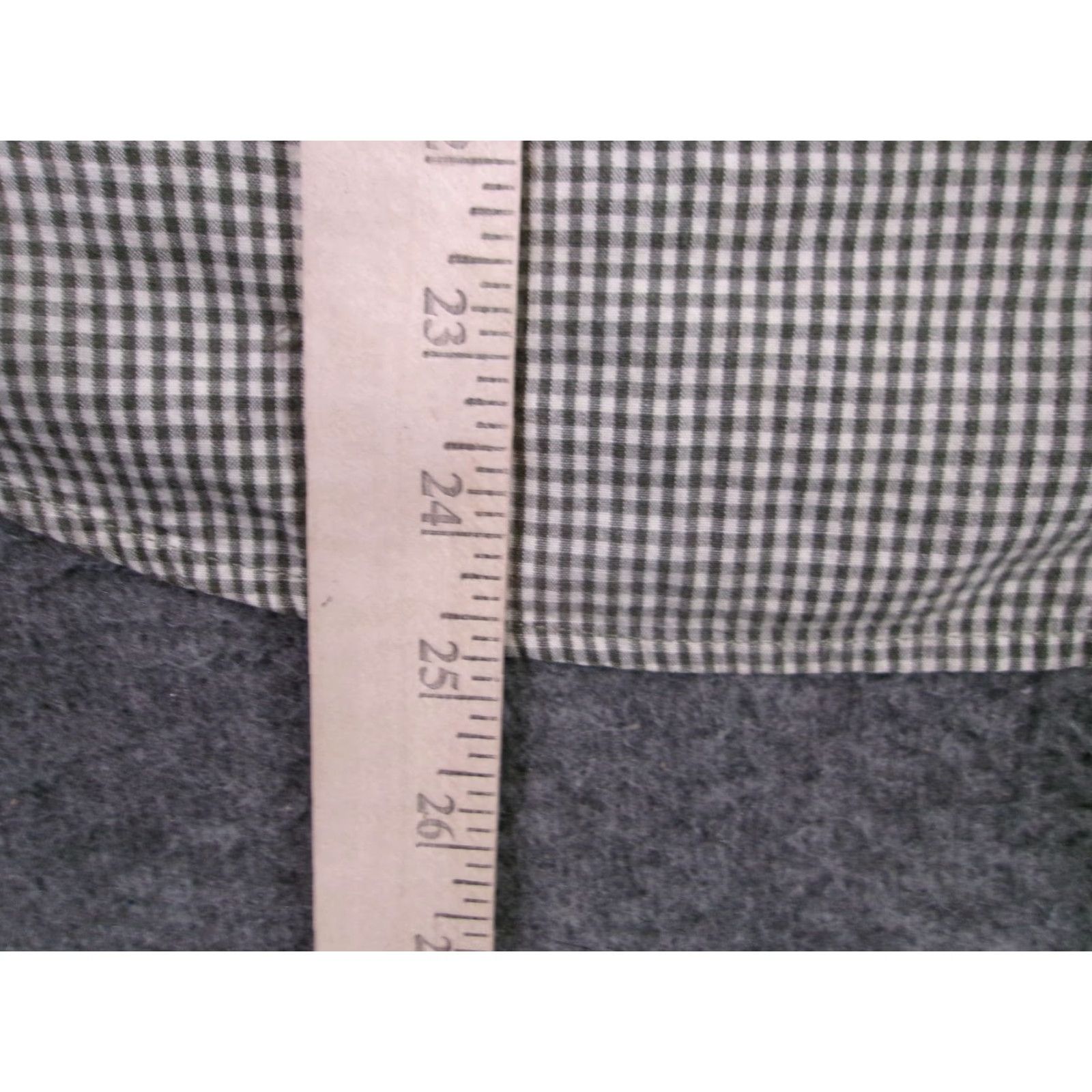 Faded Glory Faded Glory Shirt Womens XL Short Sleeve Button Up Gingham Green Cotton Relaxed Size XL / US 12-14 / IT 48-50 - 5 Thumbnail