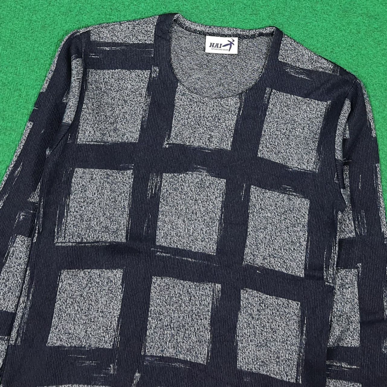 Hai Sporting Gear HAI Sporting Gear Blend Knit Textured Plaid Shirt C294N54 Size S / US 4 / IT 40 - 2 Thumbnail