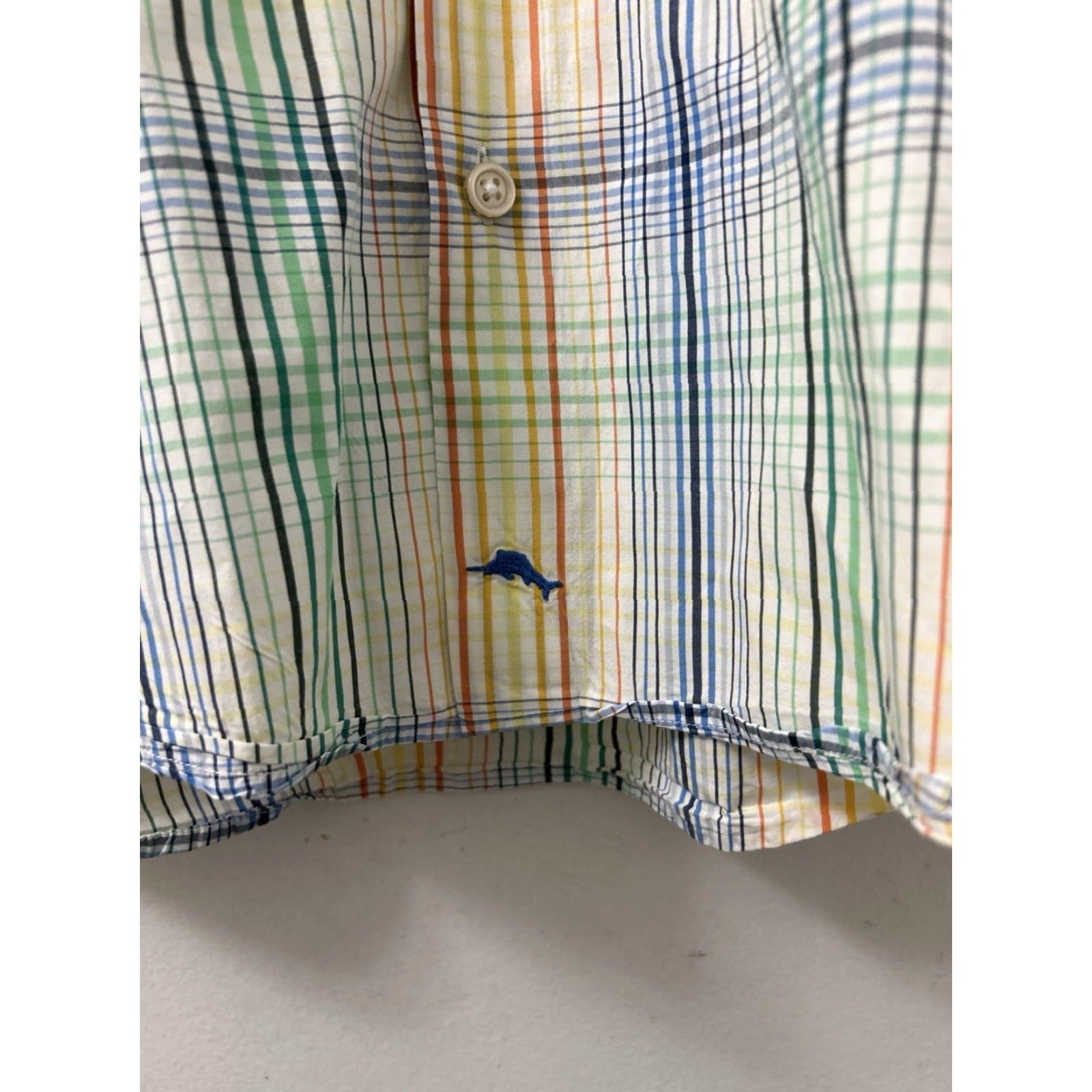Tommy Bahama Tommy Bahama Shirt Mens Medium Multicolor Plaid 100% Pima Cotton Flip Cuff L/S Size US M / EU 48-50 / 2 - 5 Thumbnail