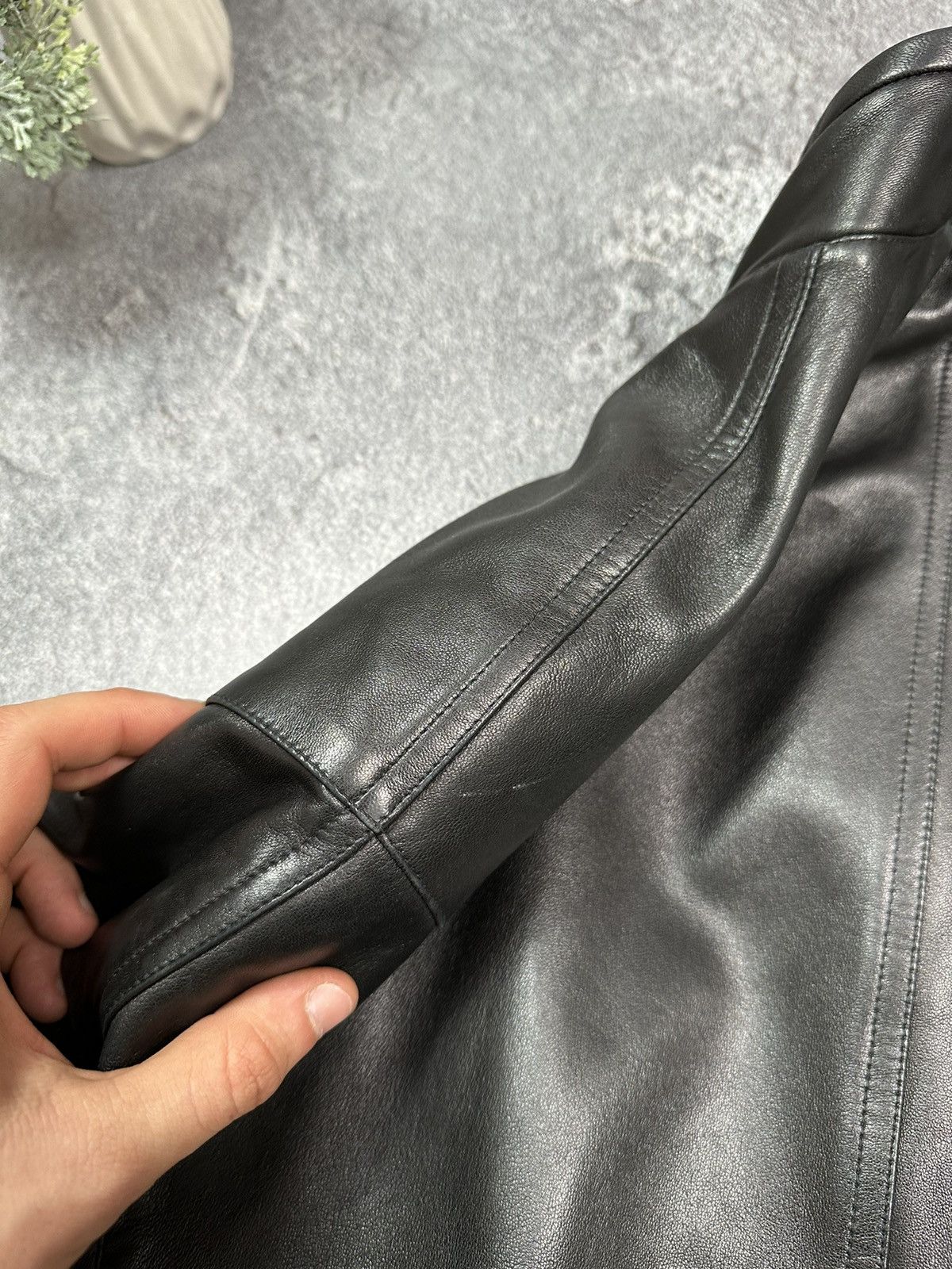 Vintage × Zilli Super RARE Zilli for Stephan Kelian leather oversized jacket Size US M / EU 48-50 / 2 - 24 Thumbnail