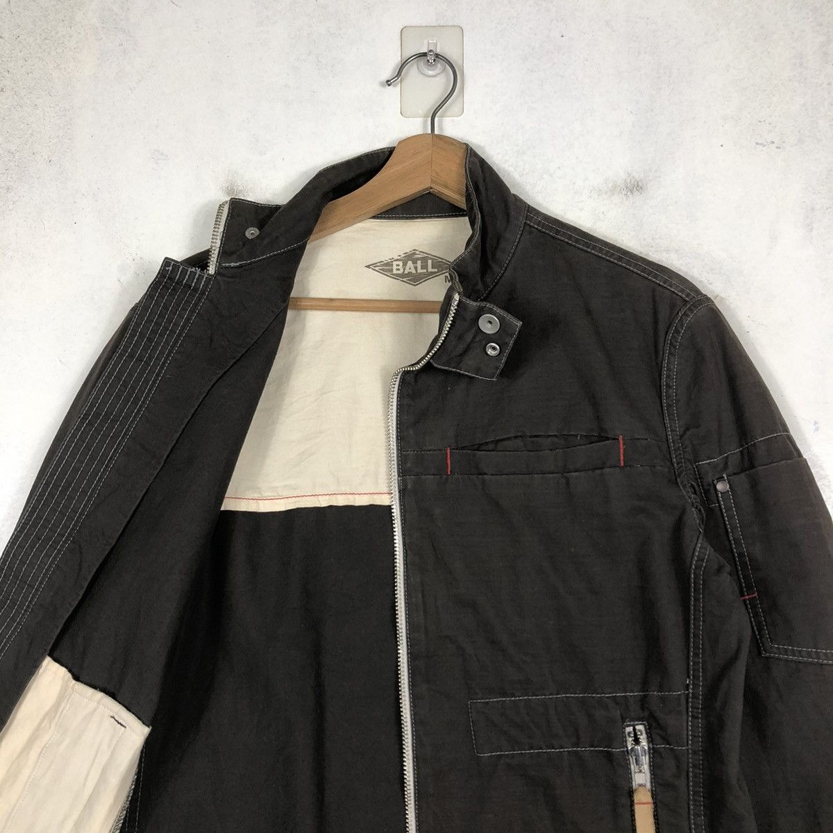 Japanese Brand 📌CROPPED BIKER JACKET ZIPPER BALL Size US M / EU 48-50 / 2 - 13 Thumbnail