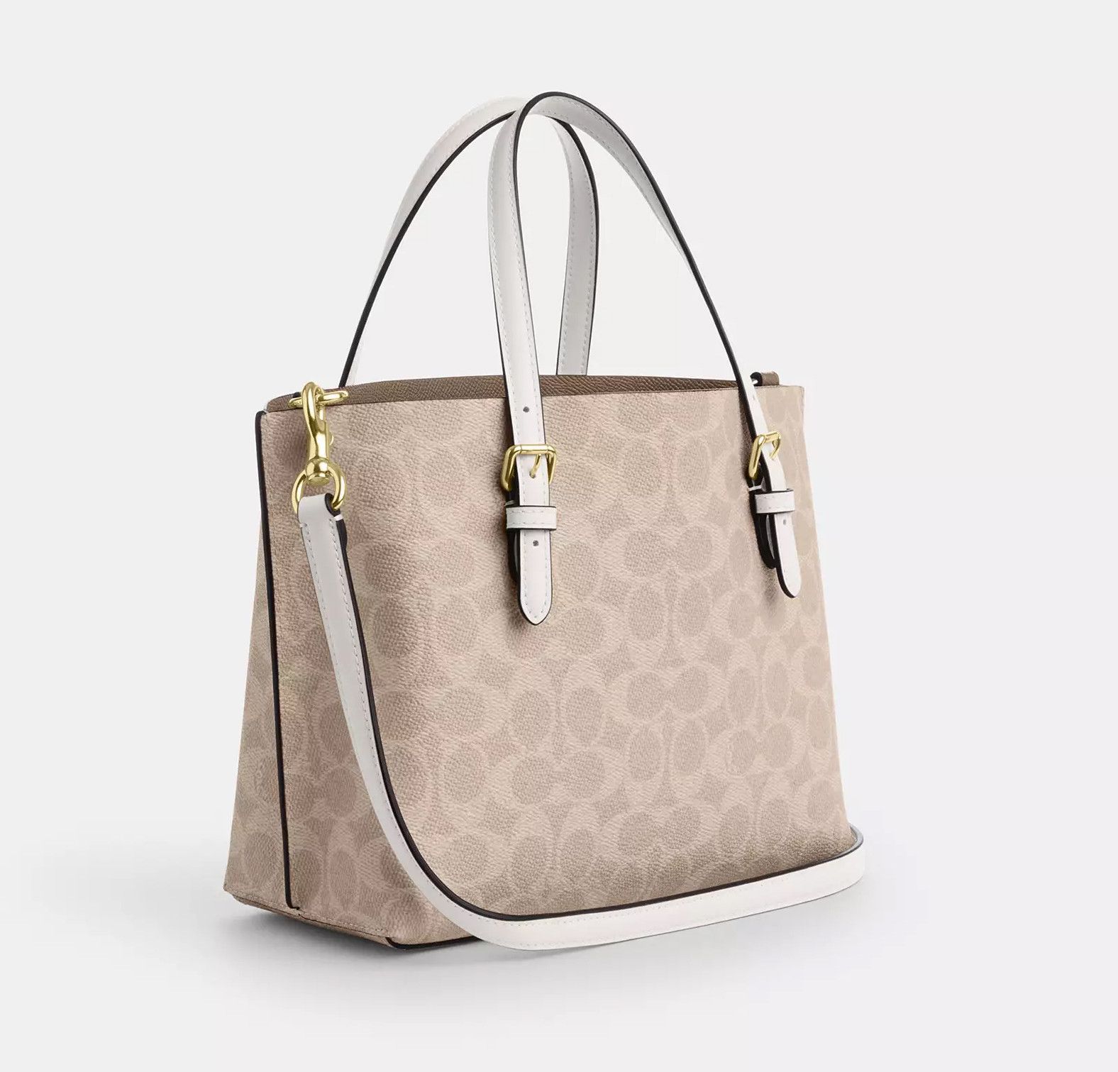 Coach Mollie Tote Bag 25 In Signature Canvas CV965 Size ONE SIZE - 4 Thumbnail