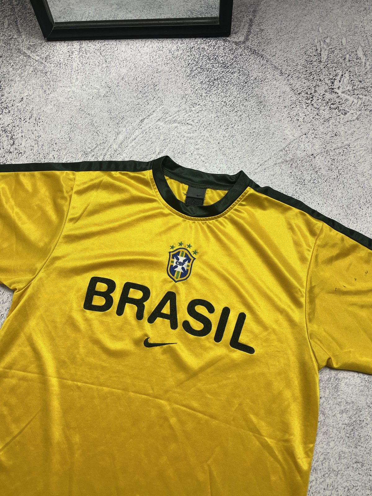 Nike Y2K Blokecore Nike Brasil 2000s Football Jersey Home Shirt Size US S / EU 44-46 / 1 - 5 Thumbnail