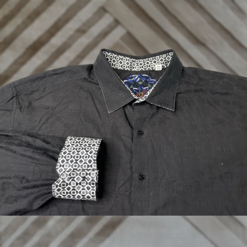 Robert Graham Robert Graham Shirt Button Up Black Paisley Long Sleeve 3XL Men’s Button-Down Cuff Size US XXL / EU 58 / 5 - 1 Thumbnail