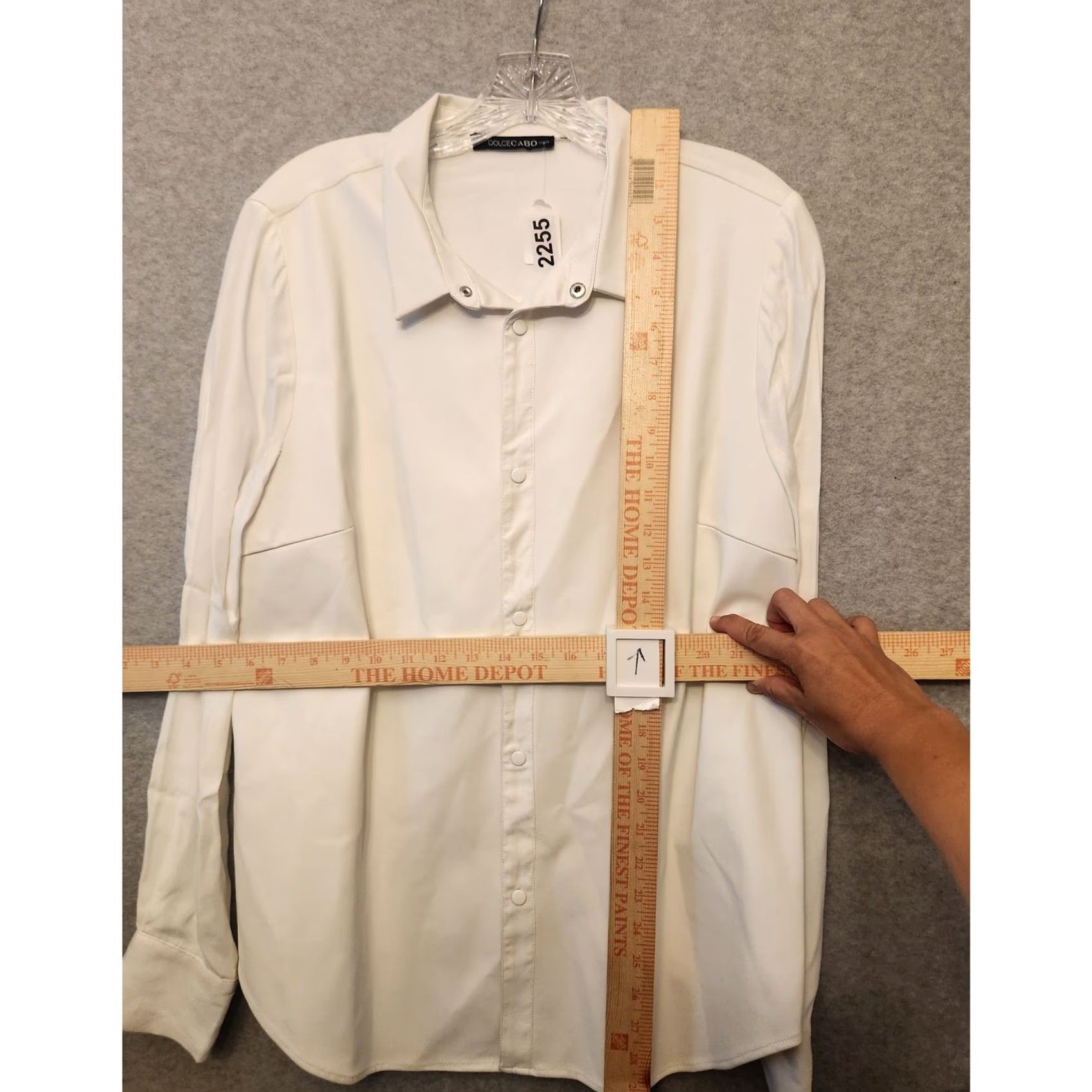 Vintage Dolce Cabo Shirts Womens XL Long Sleeve Pearl Snap Cream Casual Puff Sleeves Button-Up Knit Solid Basic Style Ladies Size XL / US 12-14 / IT 48-50 - 4 Thumbnail