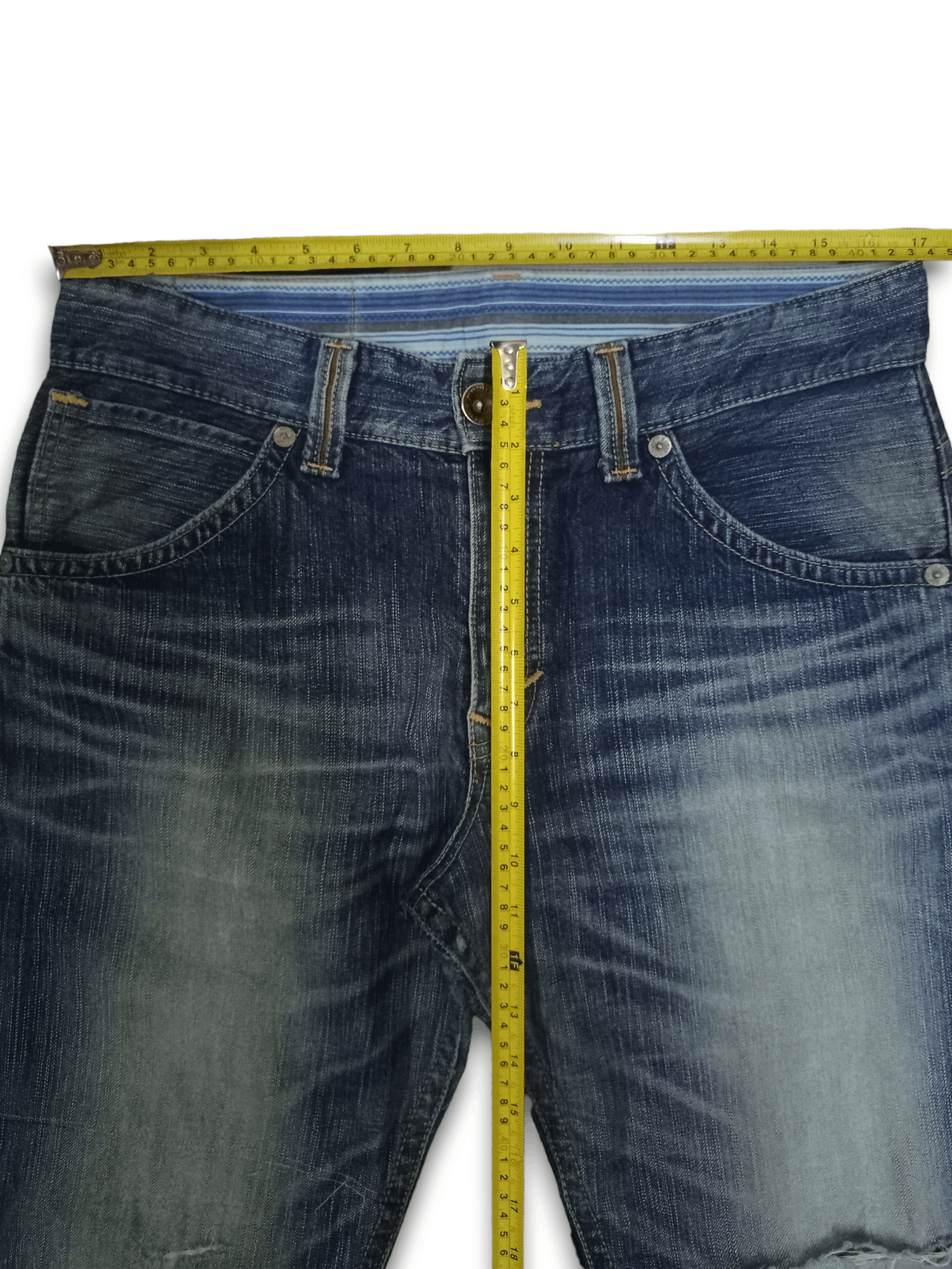 Edwin Exclusive Vintage Edwin XV Mud Wash Distressed Baggy Jeans Size US 34 / EU 50 - 9 Thumbnail