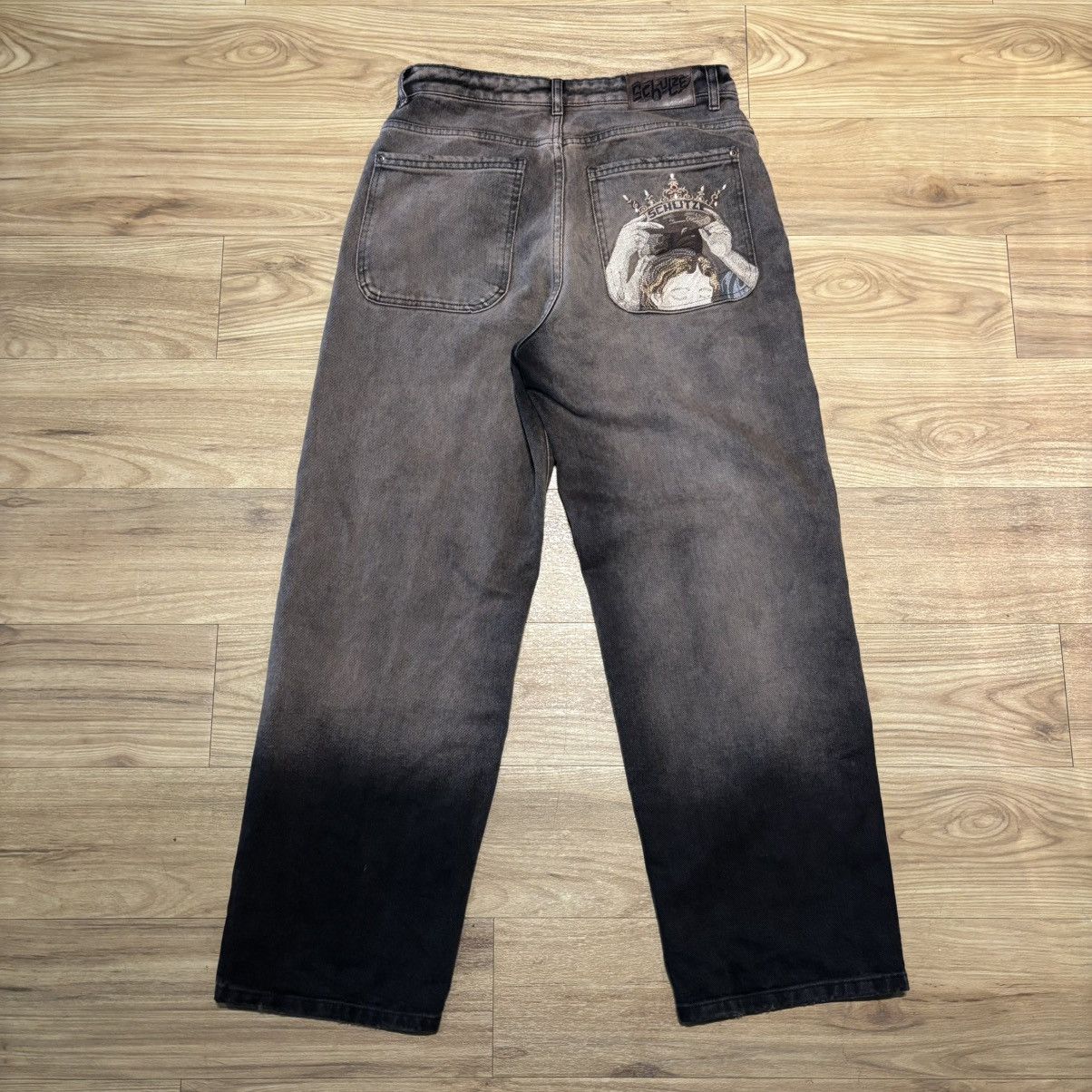 Derschutze Derschutze Koi Fish Black Raw Denim Shorts Jorts | Grailed