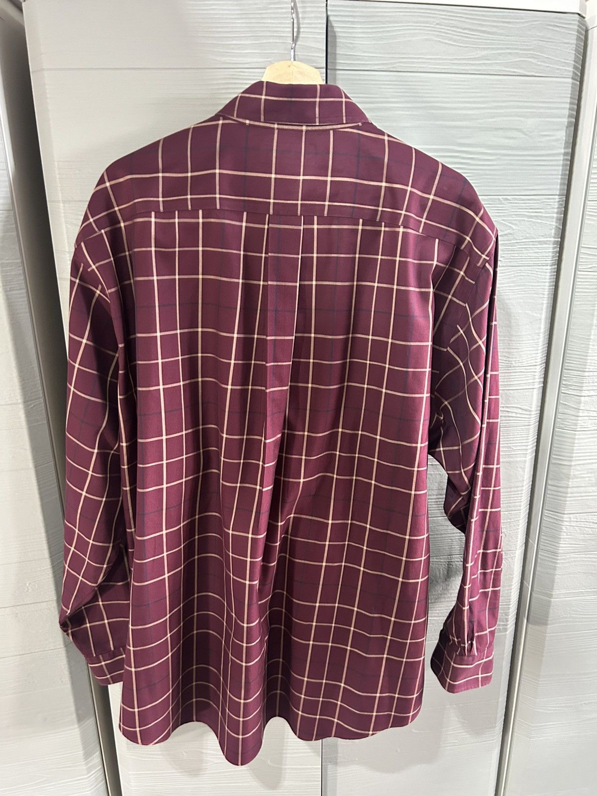 Brooks Brothers Brooks Bothers Plaid Maroon Button-Up Shirt Size US XL / EU 56 / 4 - 5 Thumbnail