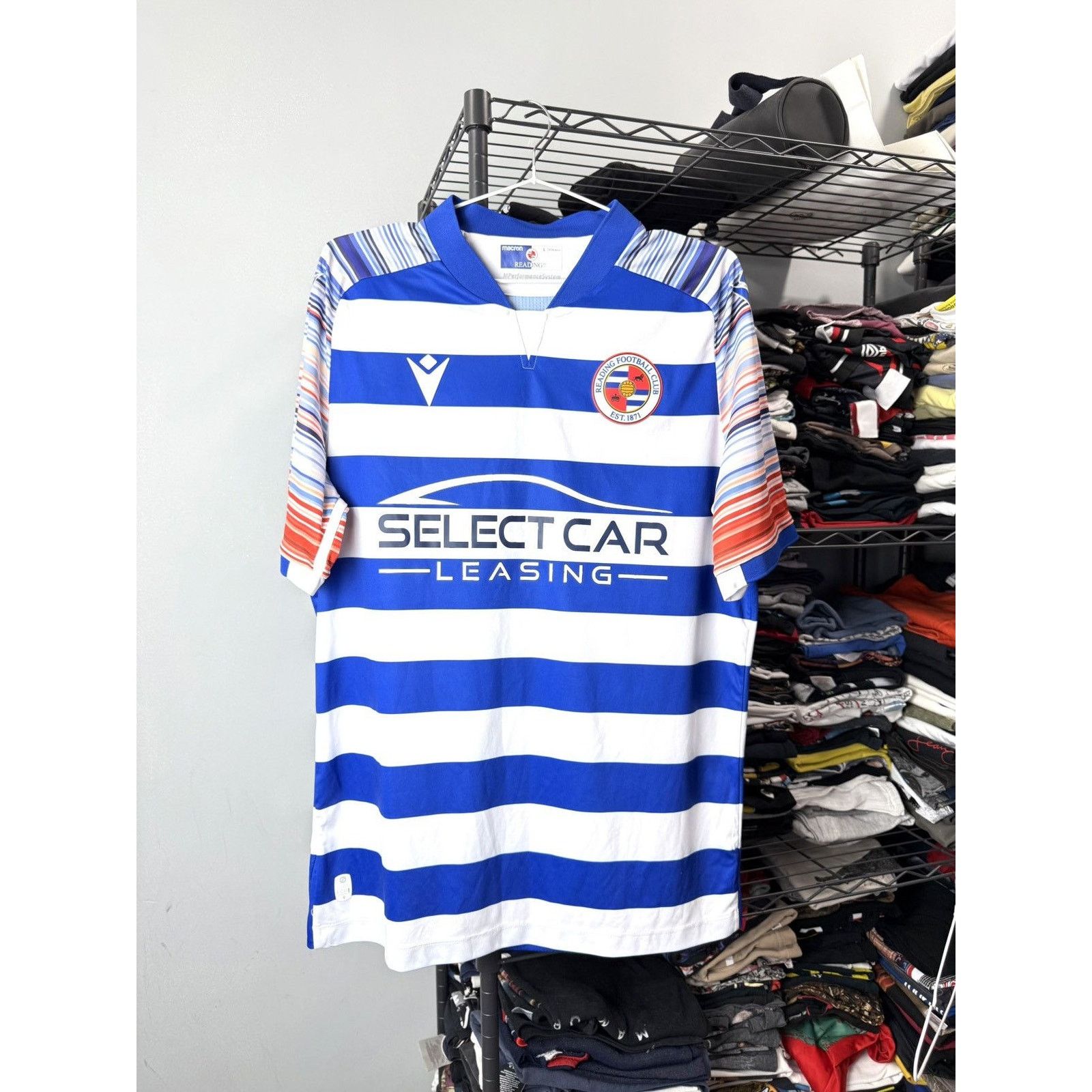 Macron Macron Reading Home Soccer Jersey T Shirt Football Size US L / EU 52-54 / 3 - 1 Thumbnail