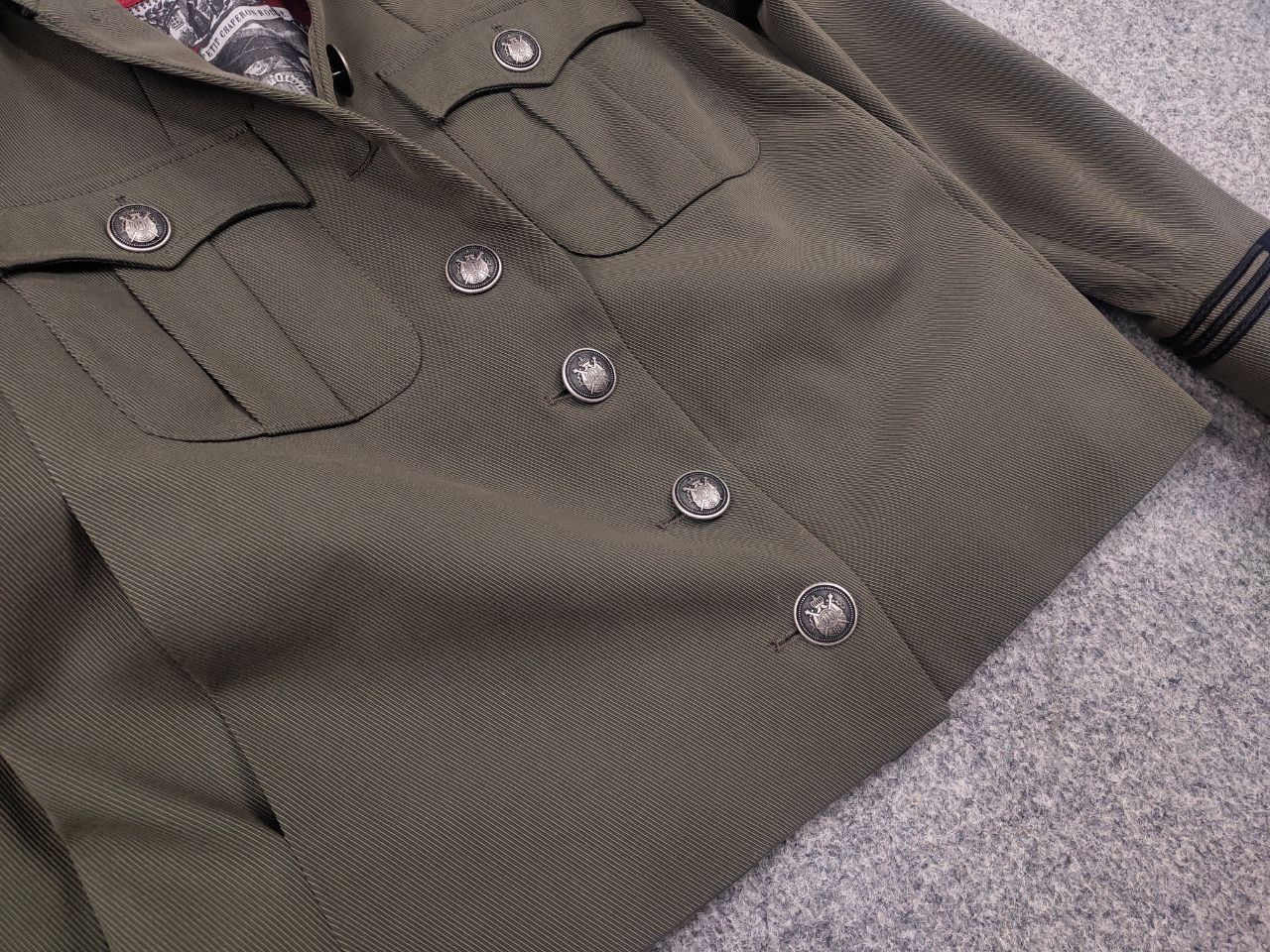 The Kooples The Kooples Short Khaki Military Button pocket Blazer Jacket Size S / US 4 / IT 40 - 5 Thumbnail