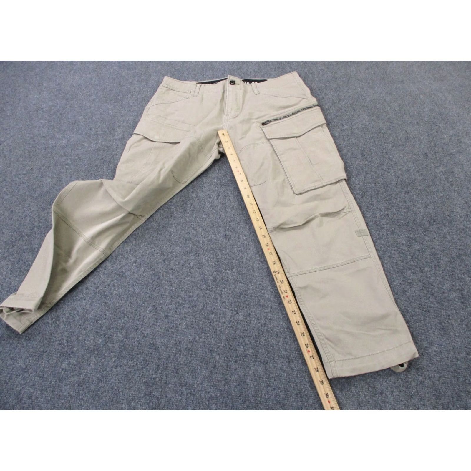 G-Star G-Star Raw Pants Mens 36 X 30 Beige Cargo Zip 3D Regular Skater Khaki Tactical Pants Mens Regular Beige Cargo Pocket Baggy Size US 36 / EU 52 - 3 Thumbnail