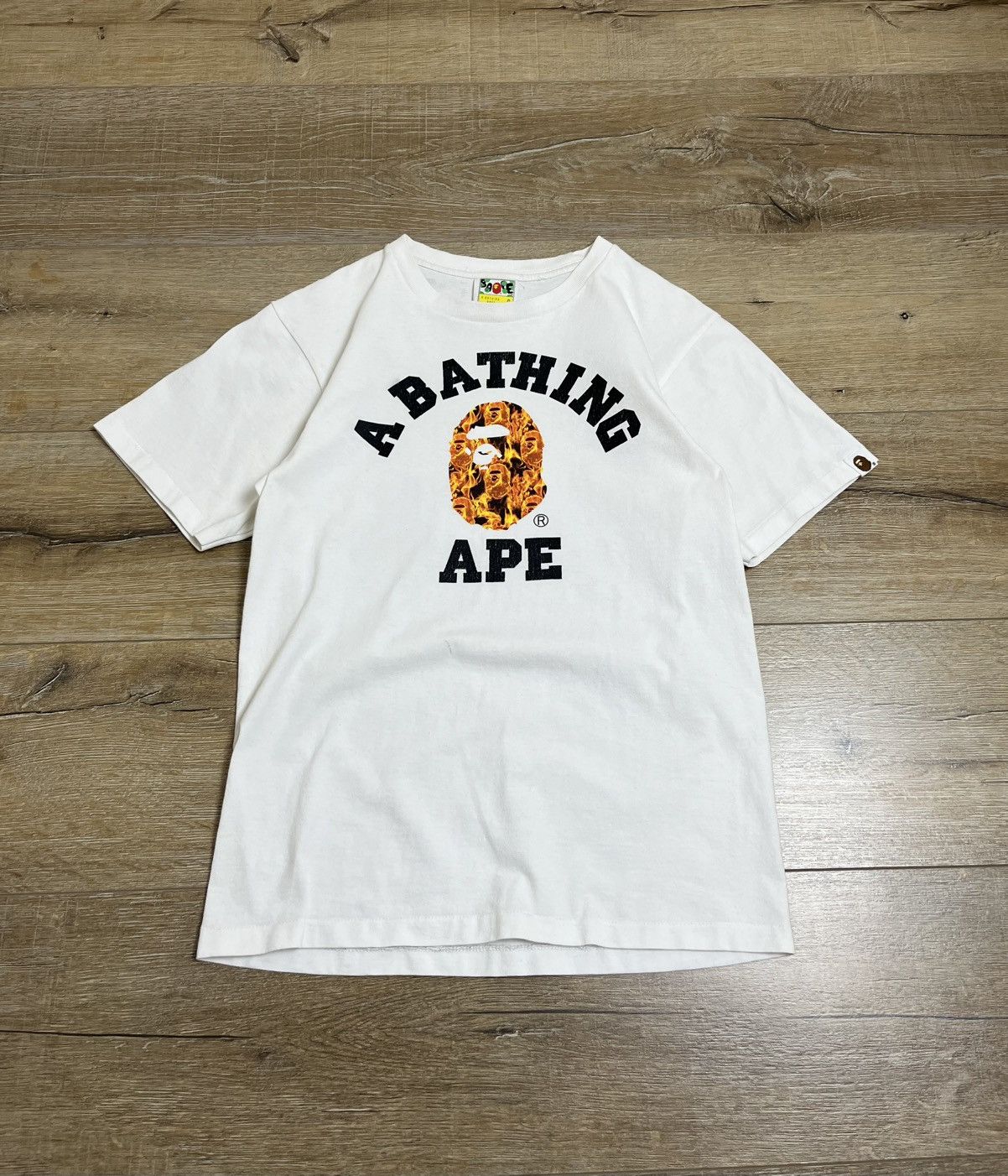 Bape Bape Flame College T-Shirt Size US S / EU 44-46 / 1 - 1 Thumbnail