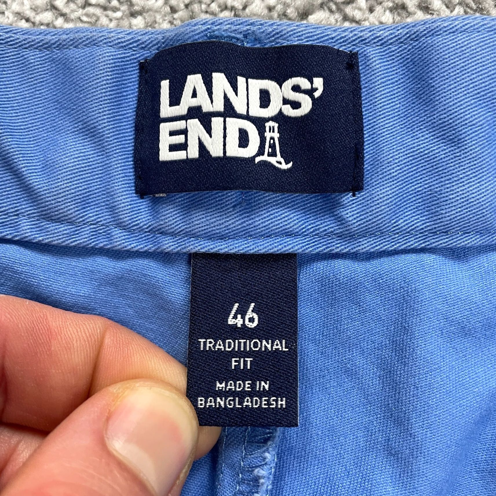 Lands' End Lands' End Chino Pants Mens 46 Blue Capri Straight 46x25 Regular Blue Size US 30 / EU 46 - 5 Thumbnail