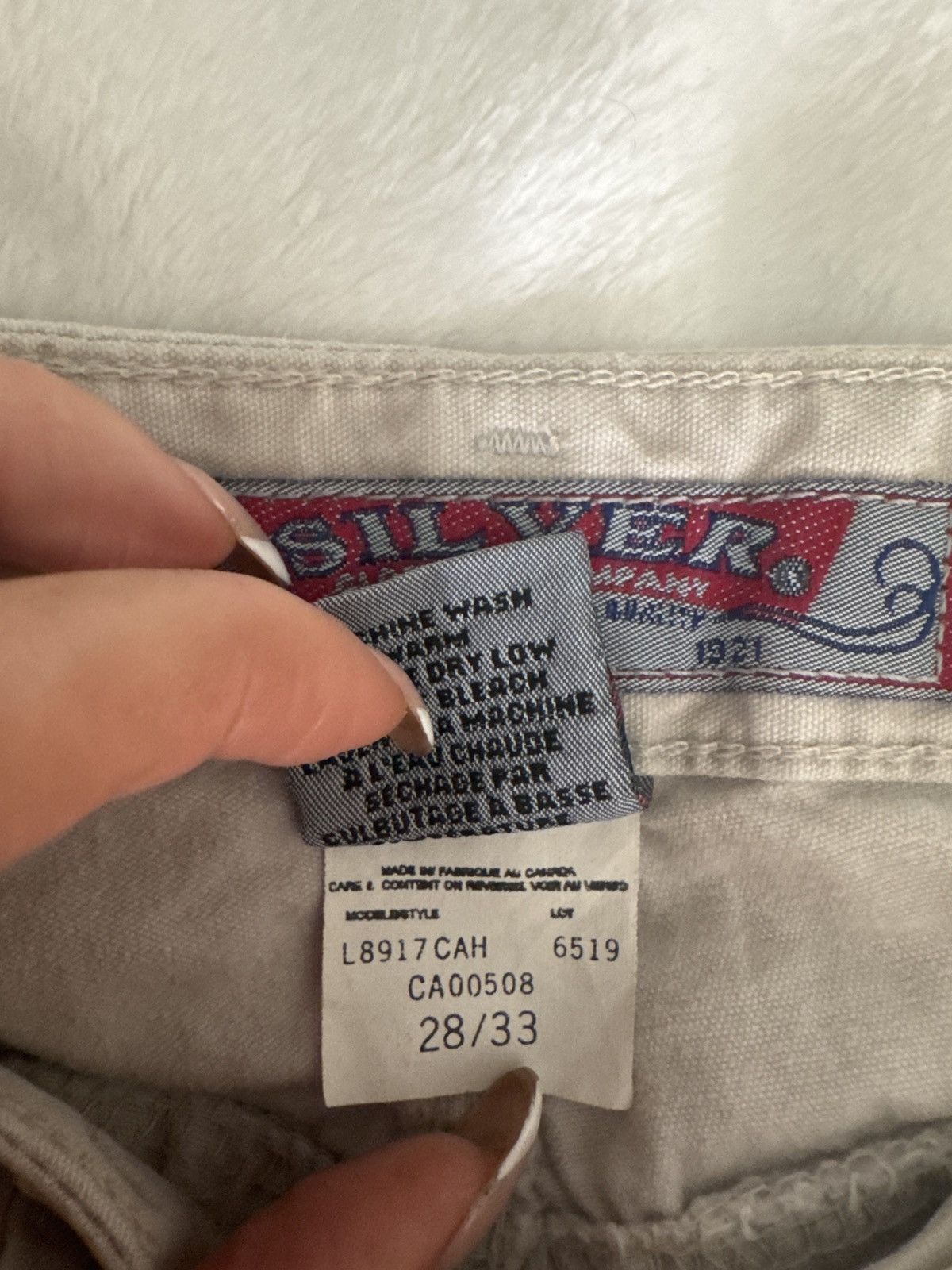 Silver Jeans Co. vintage 90s wide leg silver flared cargo pants Size 28" / US 6 / IT 42 - 5 Thumbnail