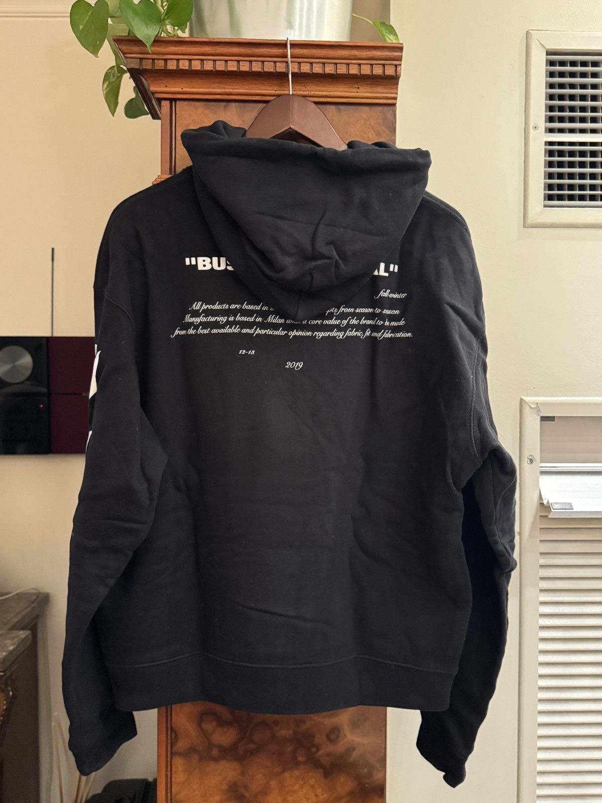 Off-White Off-White Black Business Casual Hoodie Fall/Winter 2019 Size US M / EU 48-50 / 2 - 5 Thumbnail