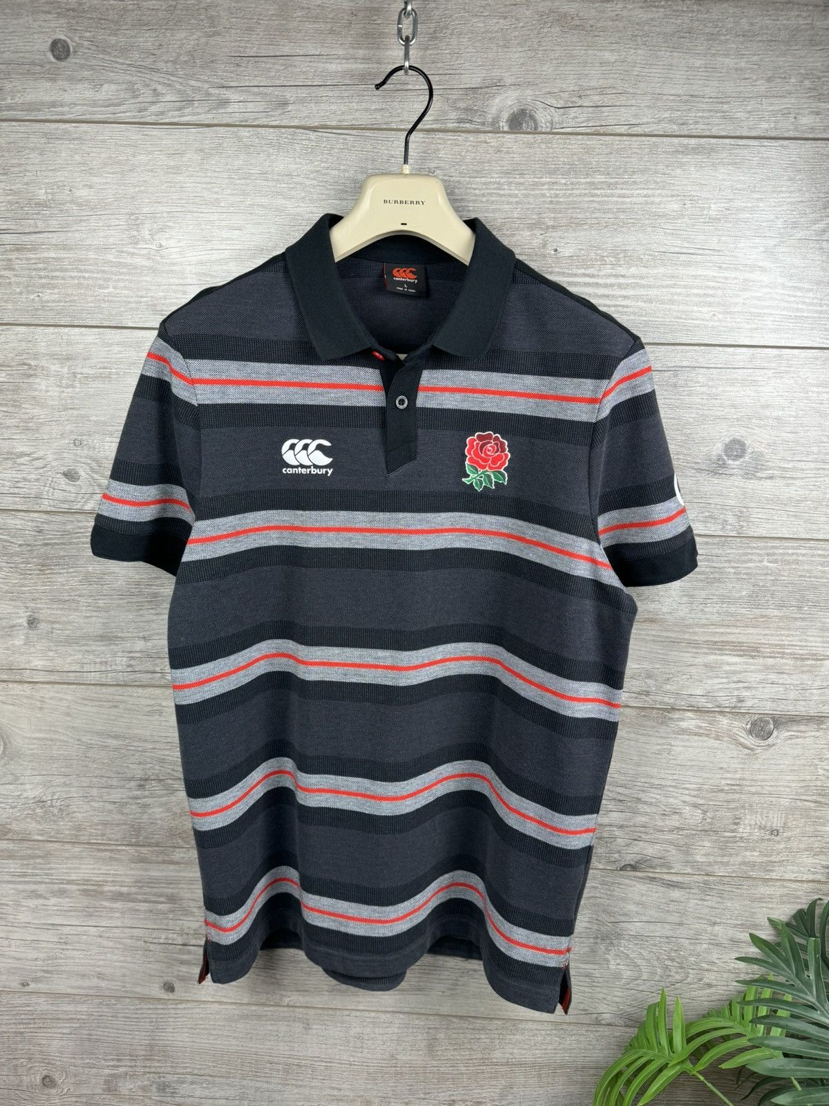 Canterbury of New Zealand Canterbury Polo Rugby Club England soccer jersey Size L Size US L / EU 52-54 / 3 - 4 Thumbnail