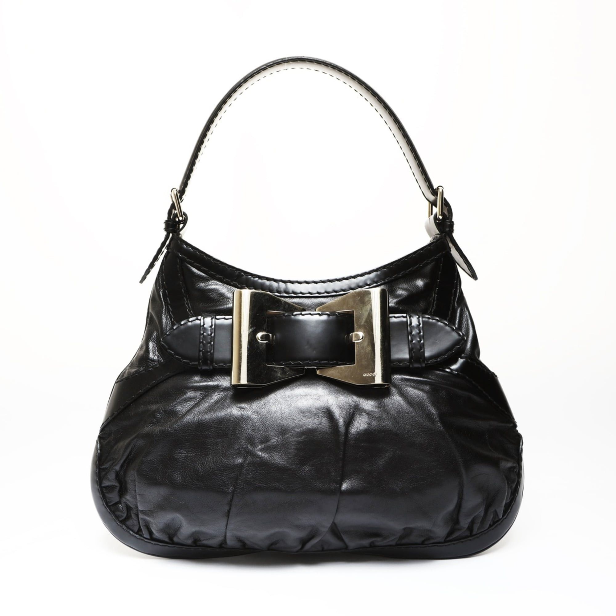 Gucci Gucci Queen Hobo Ribbon Shoulder Bag, Black Size ONE SIZE - 1 Thumbnail